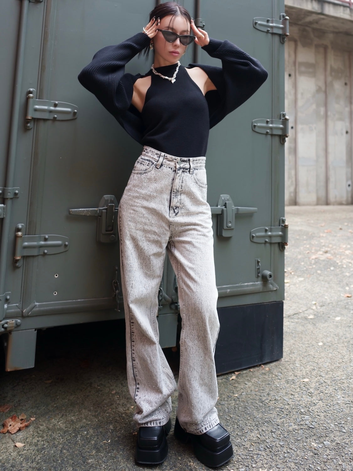 Bolero ドッキング ニット トップス