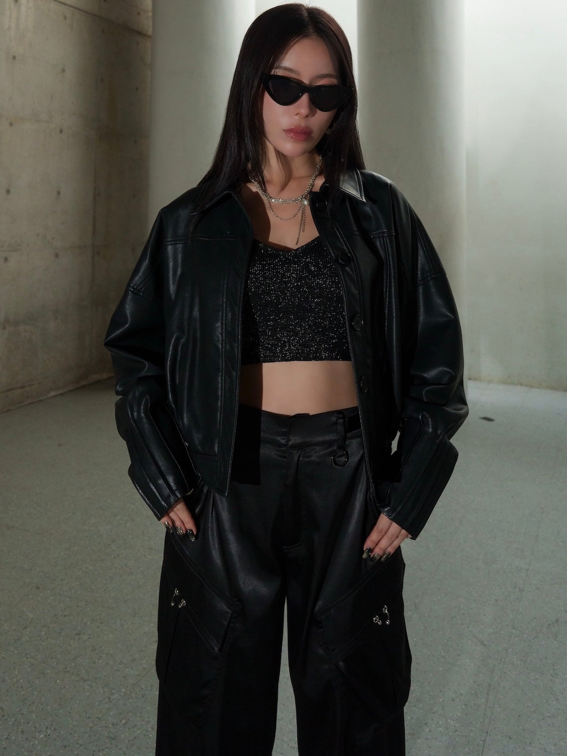 タックカフス レザー Jacket