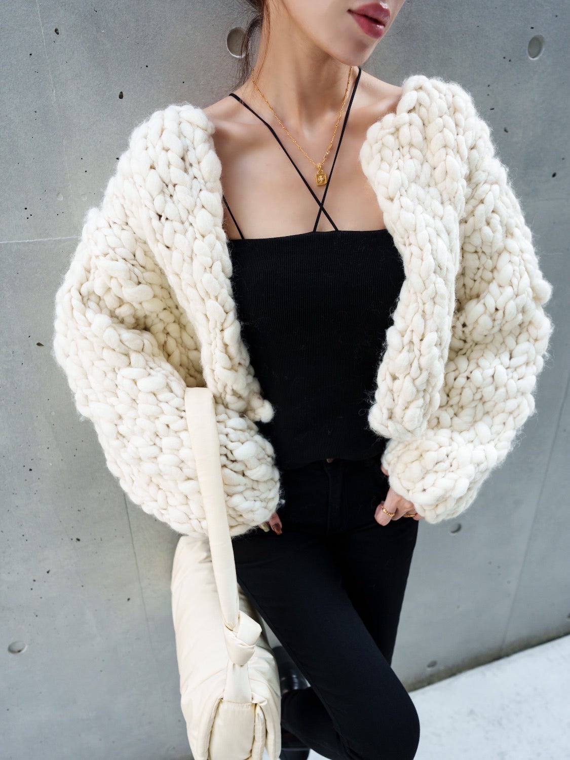 ビッグスラブ クロップド Cardigan