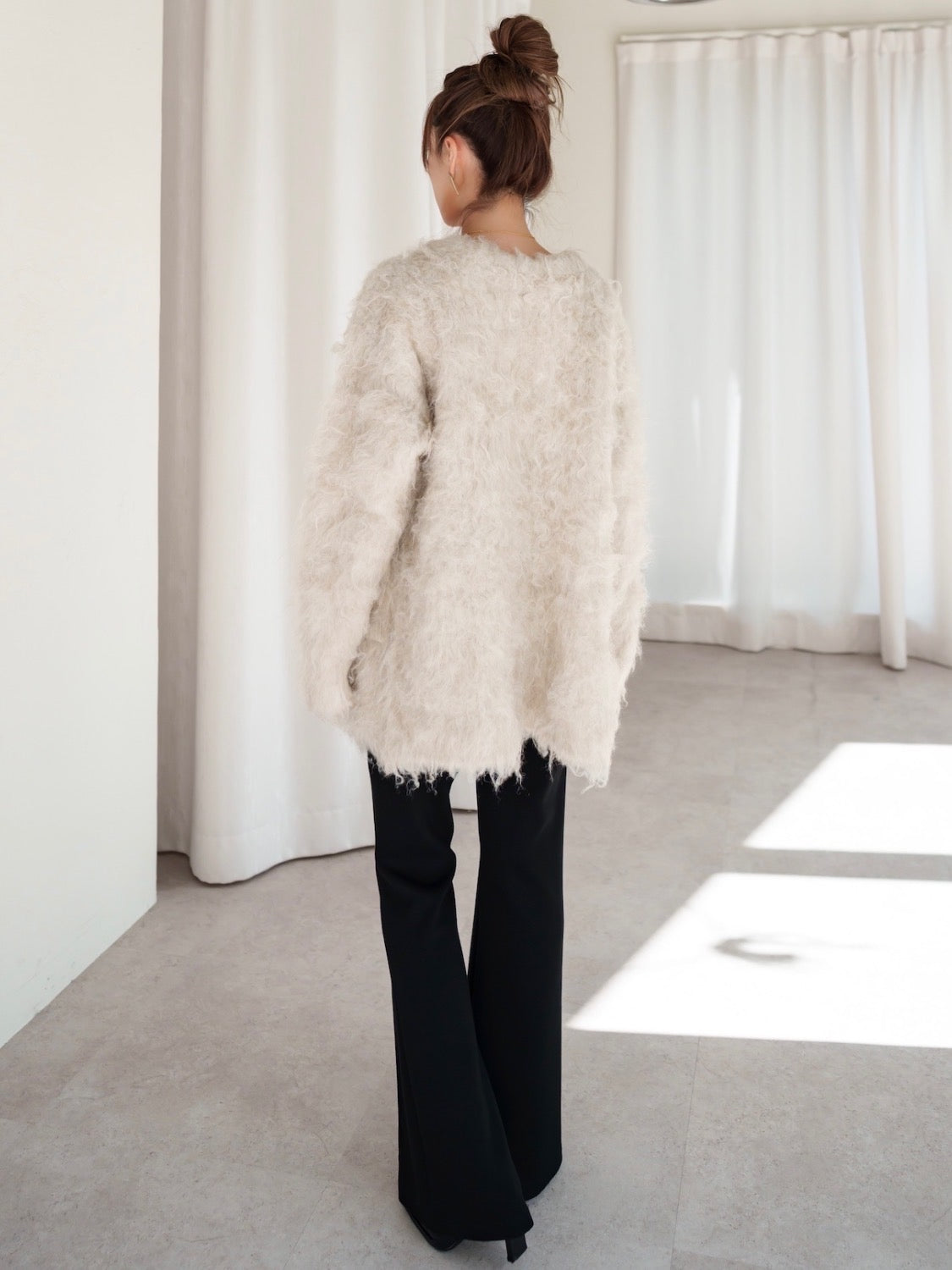 Wool Fur Cardigan