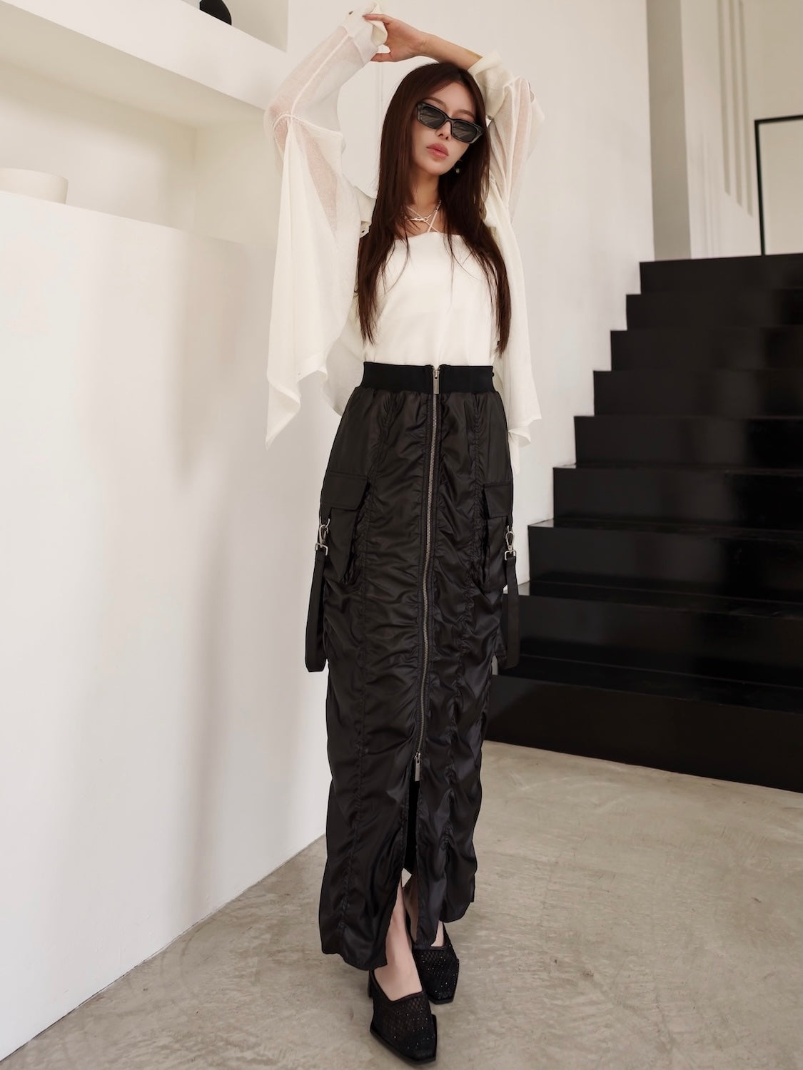 Summer KNIT sheer blouse