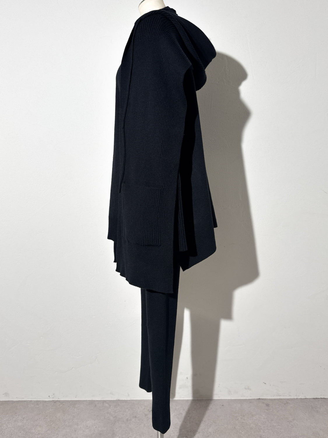 3ピース フーディー ポンチョ KNIT セットアップ
