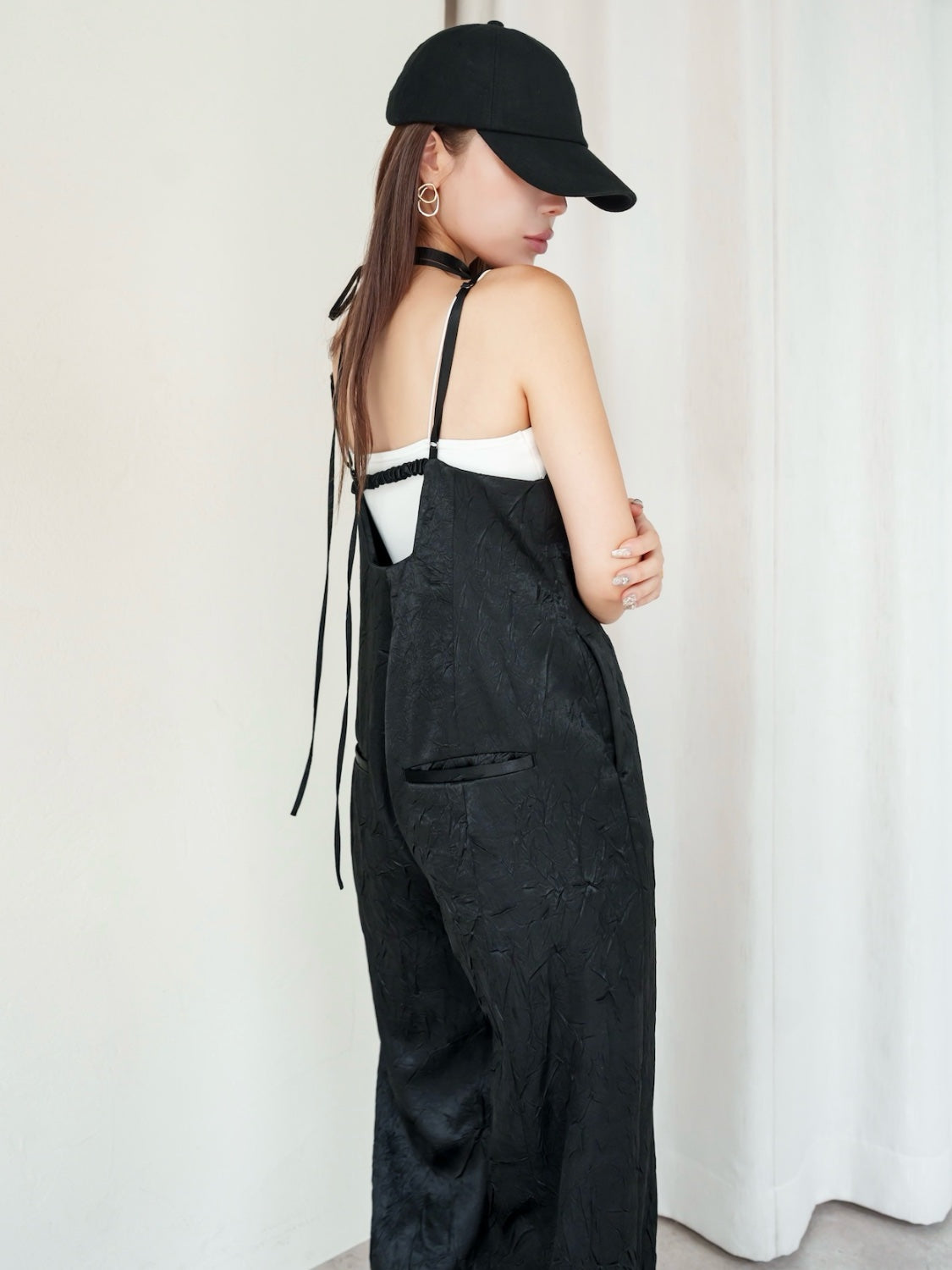 Glossy Washer Satin Romper