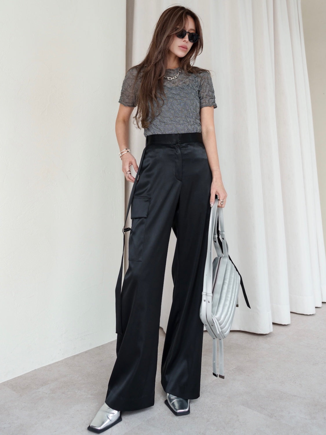 ランダムニット Sheer トップス