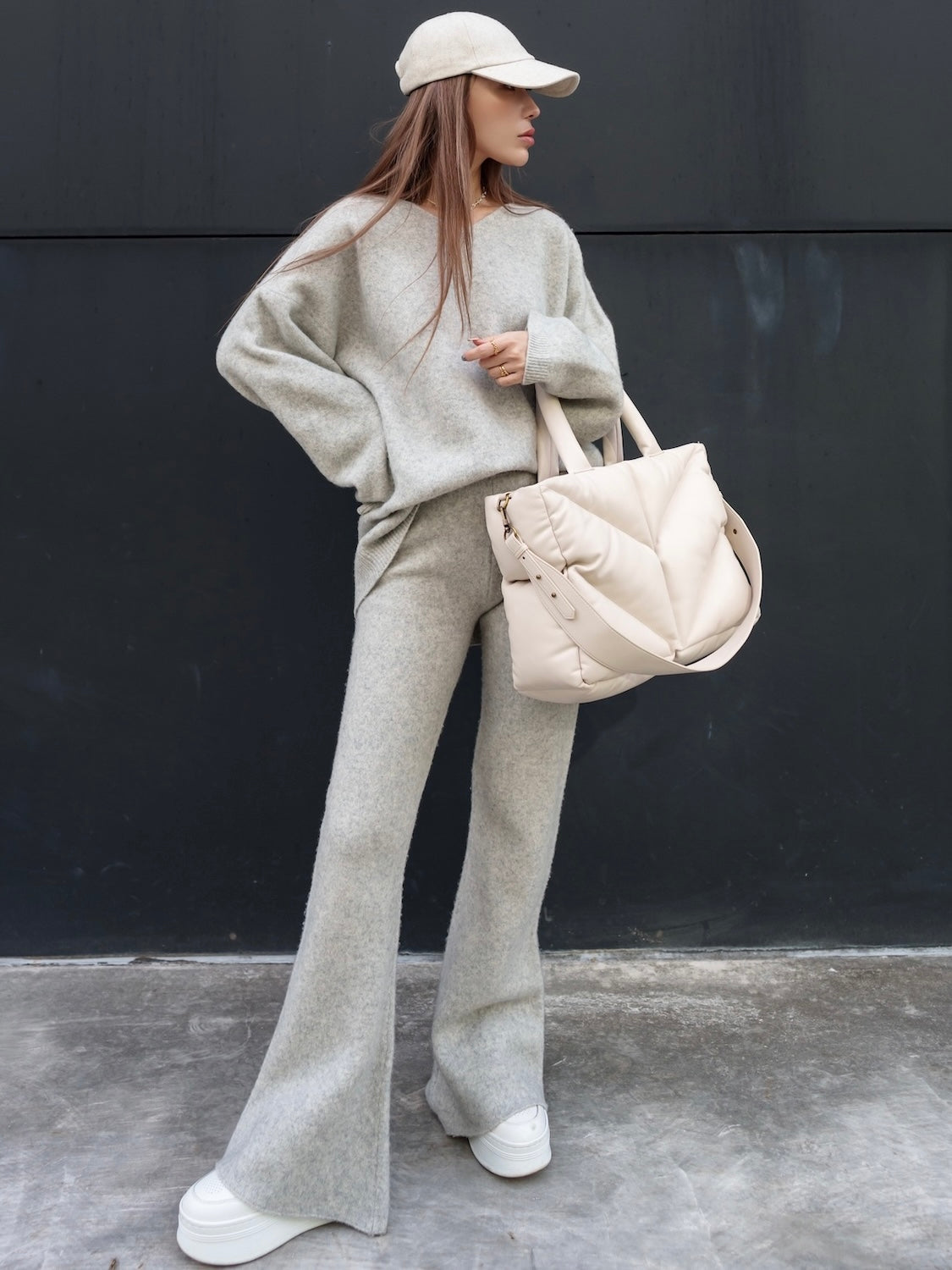 Quilting レザー トートバッグ