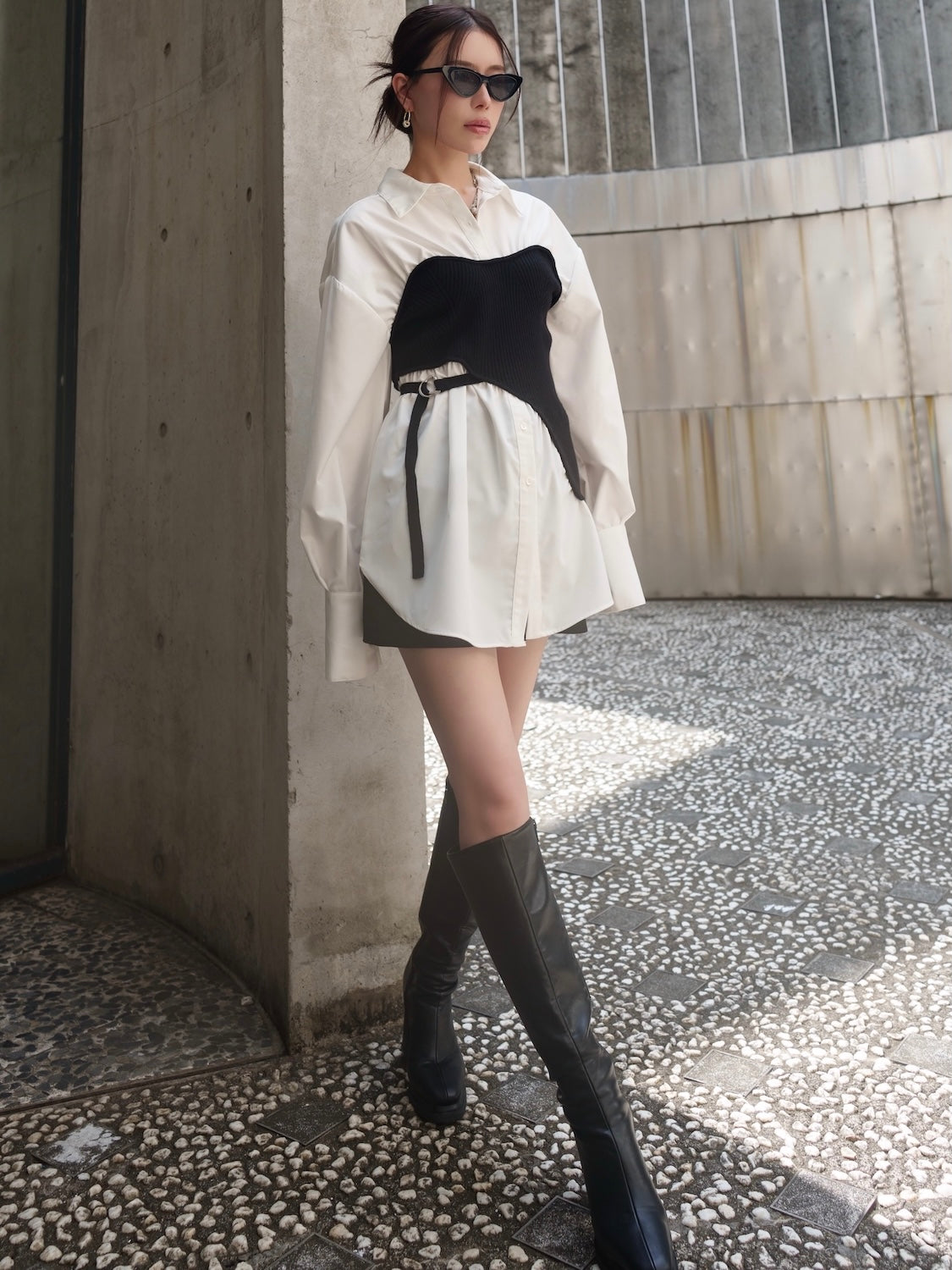 ドッキング KNITビスチェ シャツ