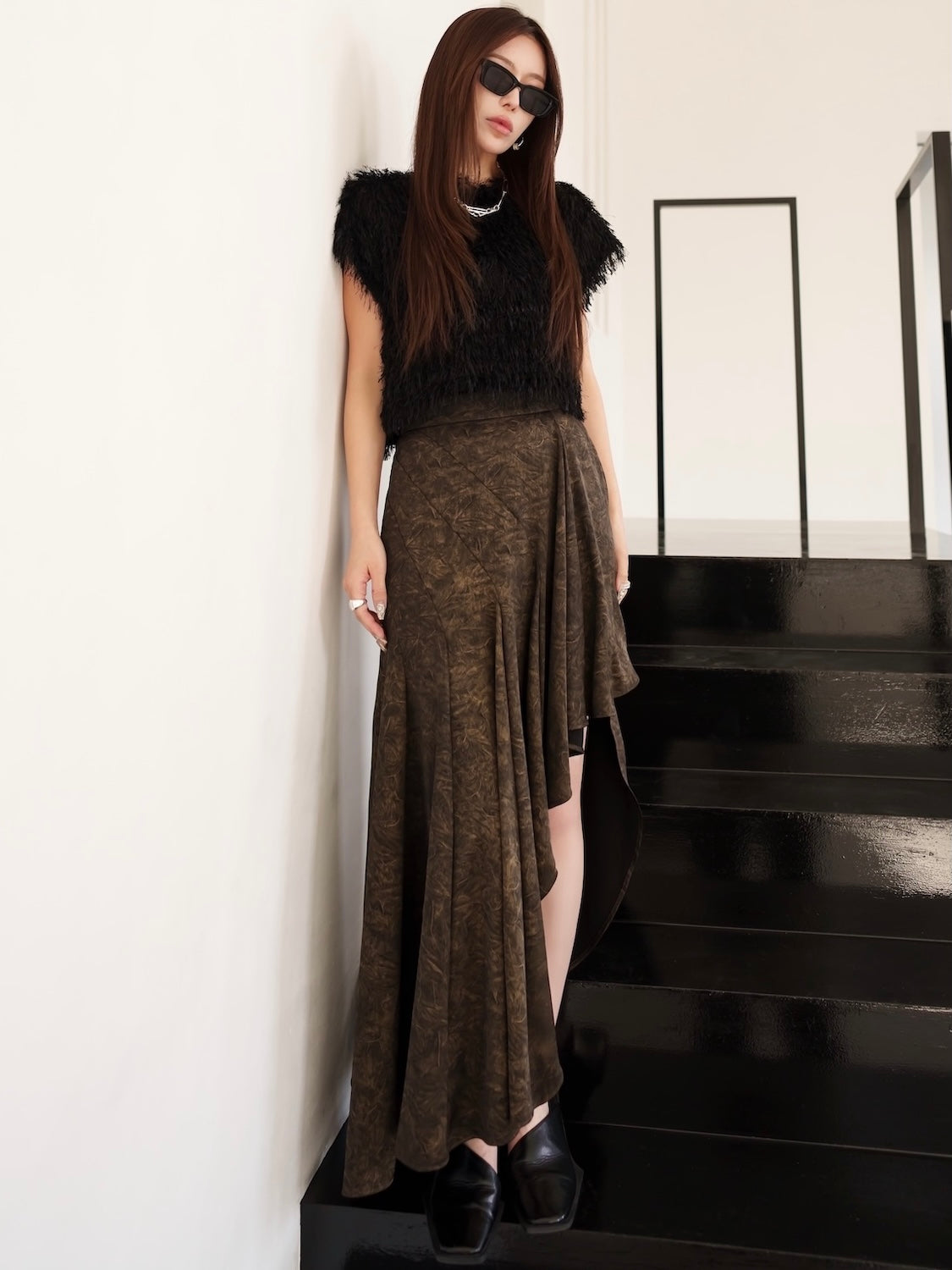 MODEL:159cm<br>着用サイズ:0<br>COLOR:ダークブラウン