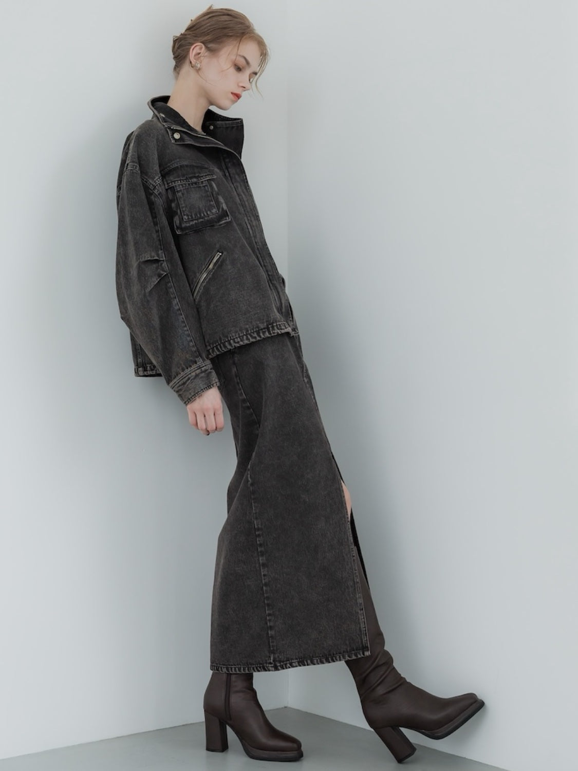 MODEL:175cm<br>COLOR:ブラウン<br>着用サイズ:1