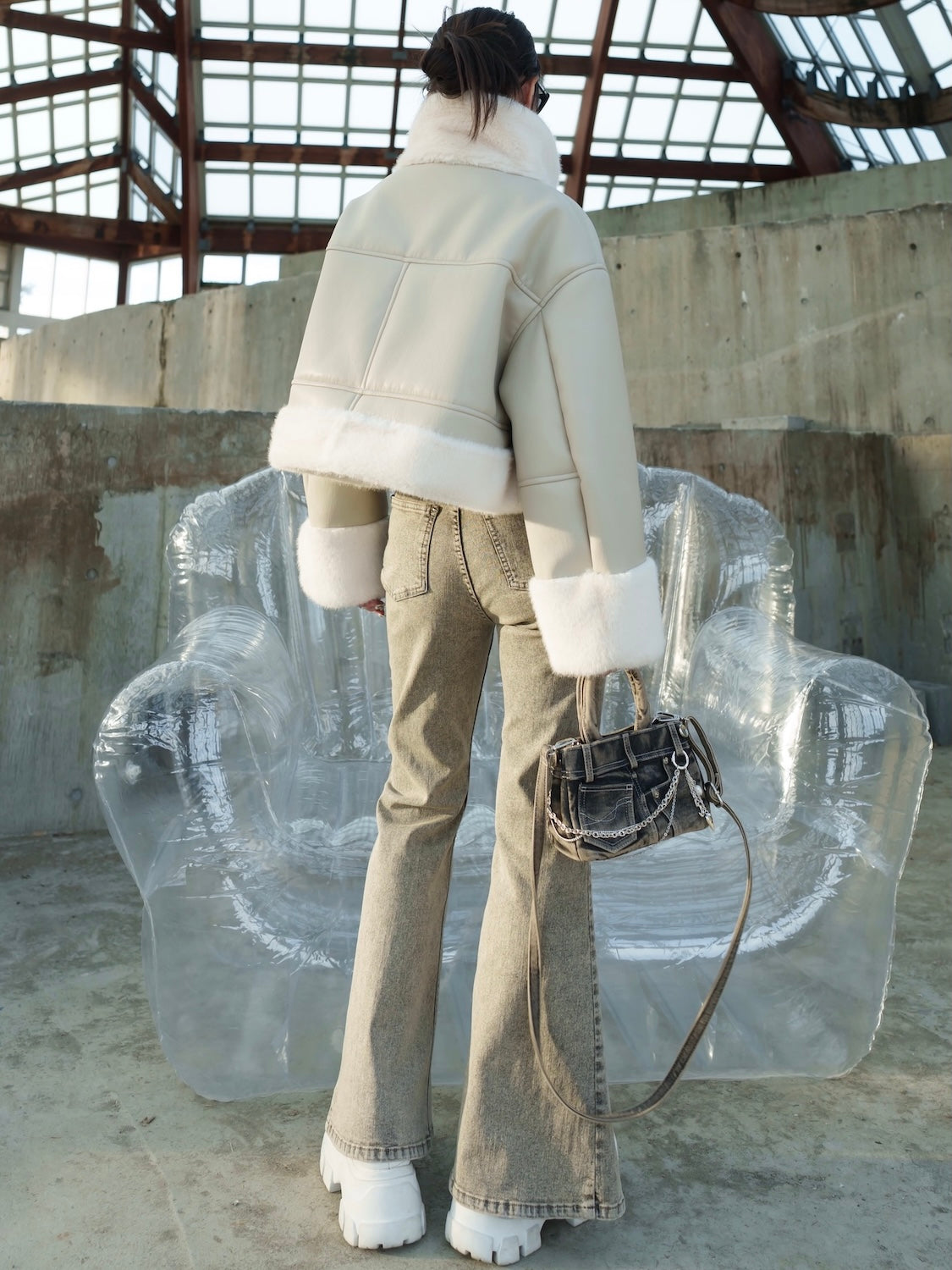 リバーシブル ボンディング Furジャケット