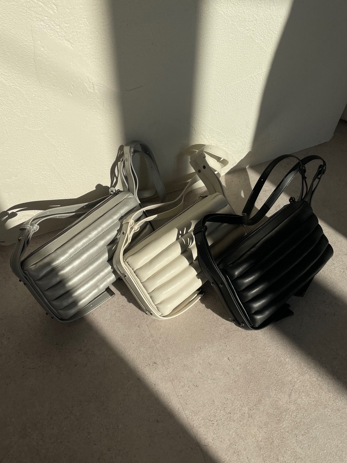 Quilted leather shoulder bag