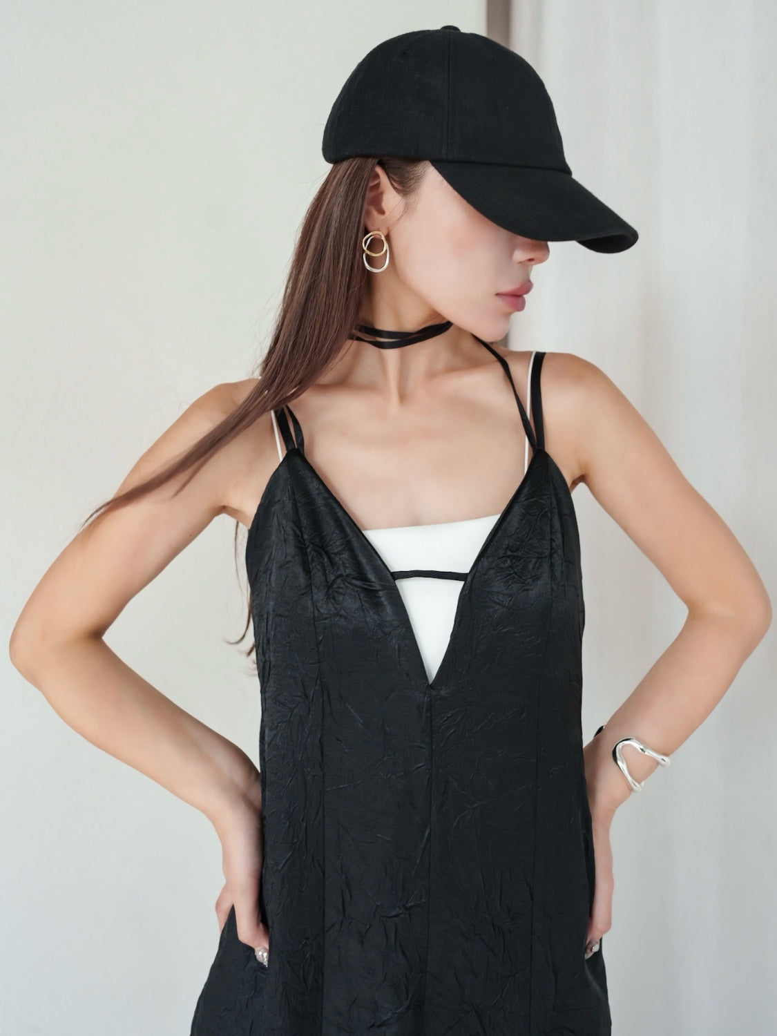 Glossy Washer Satin Romper