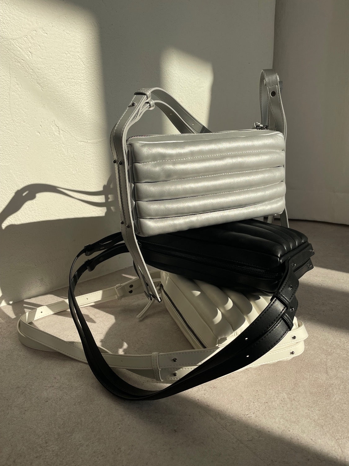 Quilted leather shoulder bag