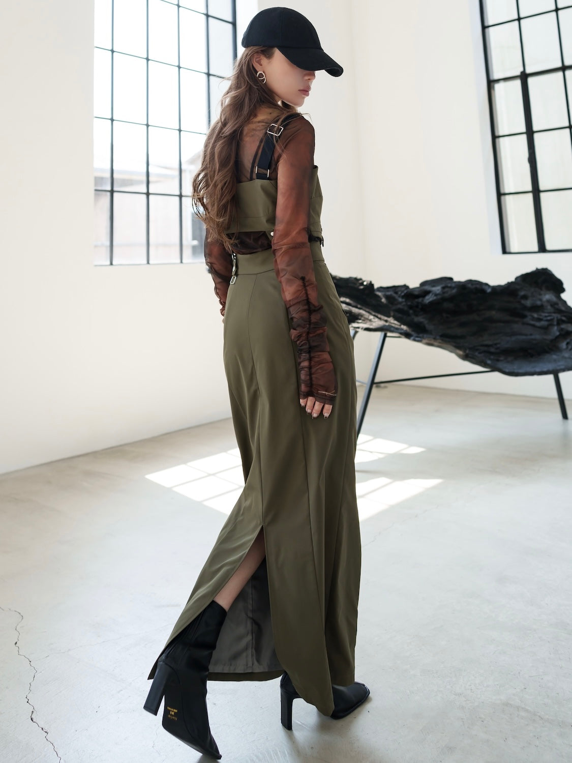 Eco-leather スクエア ショートブーツ