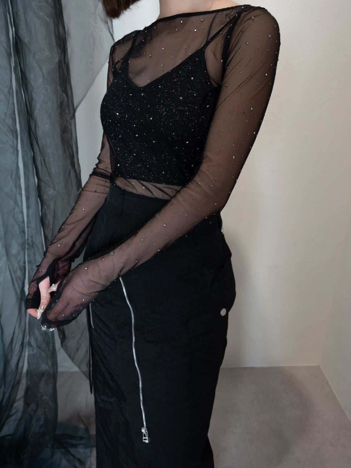 ストーン Sheer ロングスリーブ