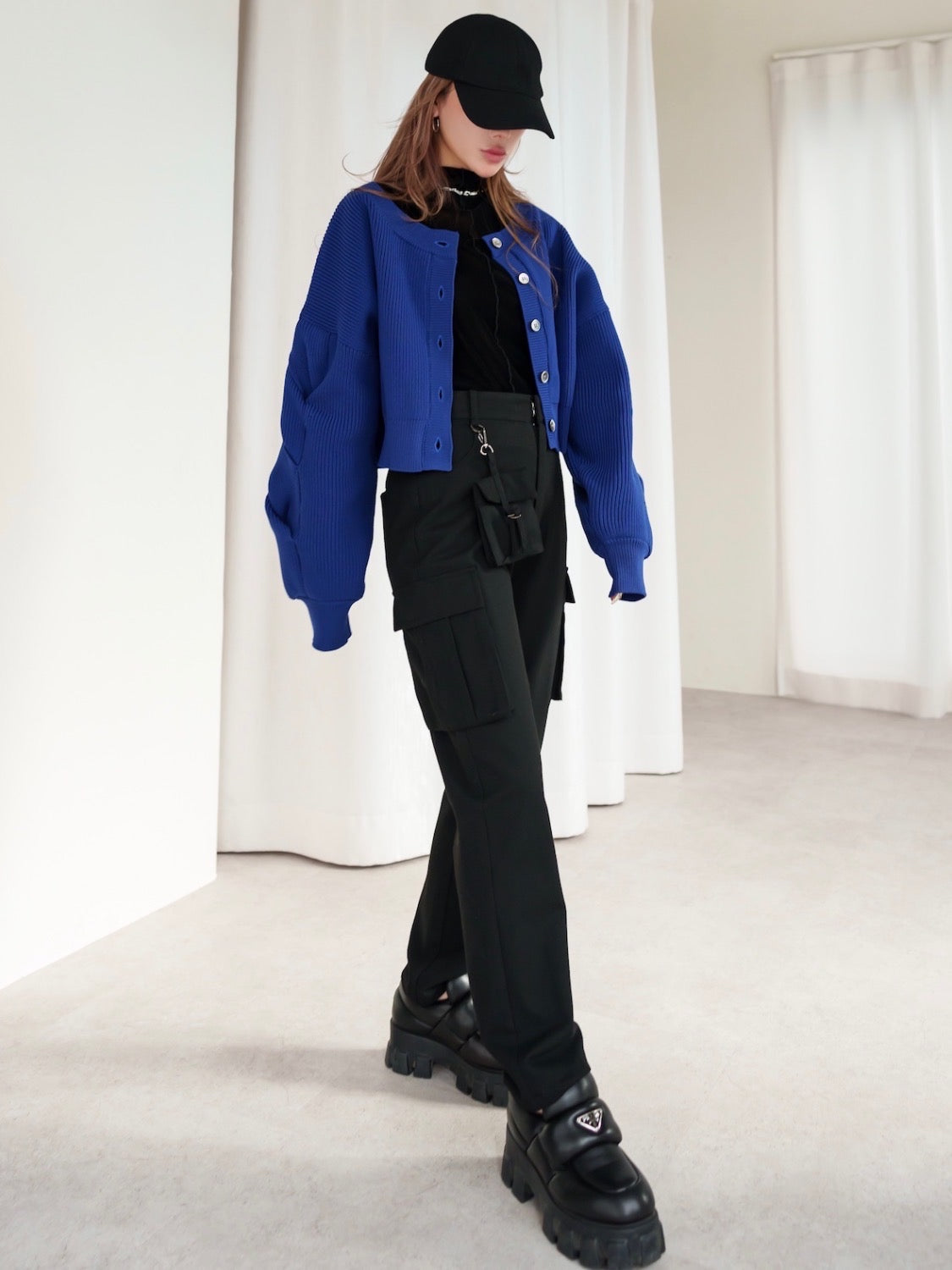 2way sleeve design cardigan