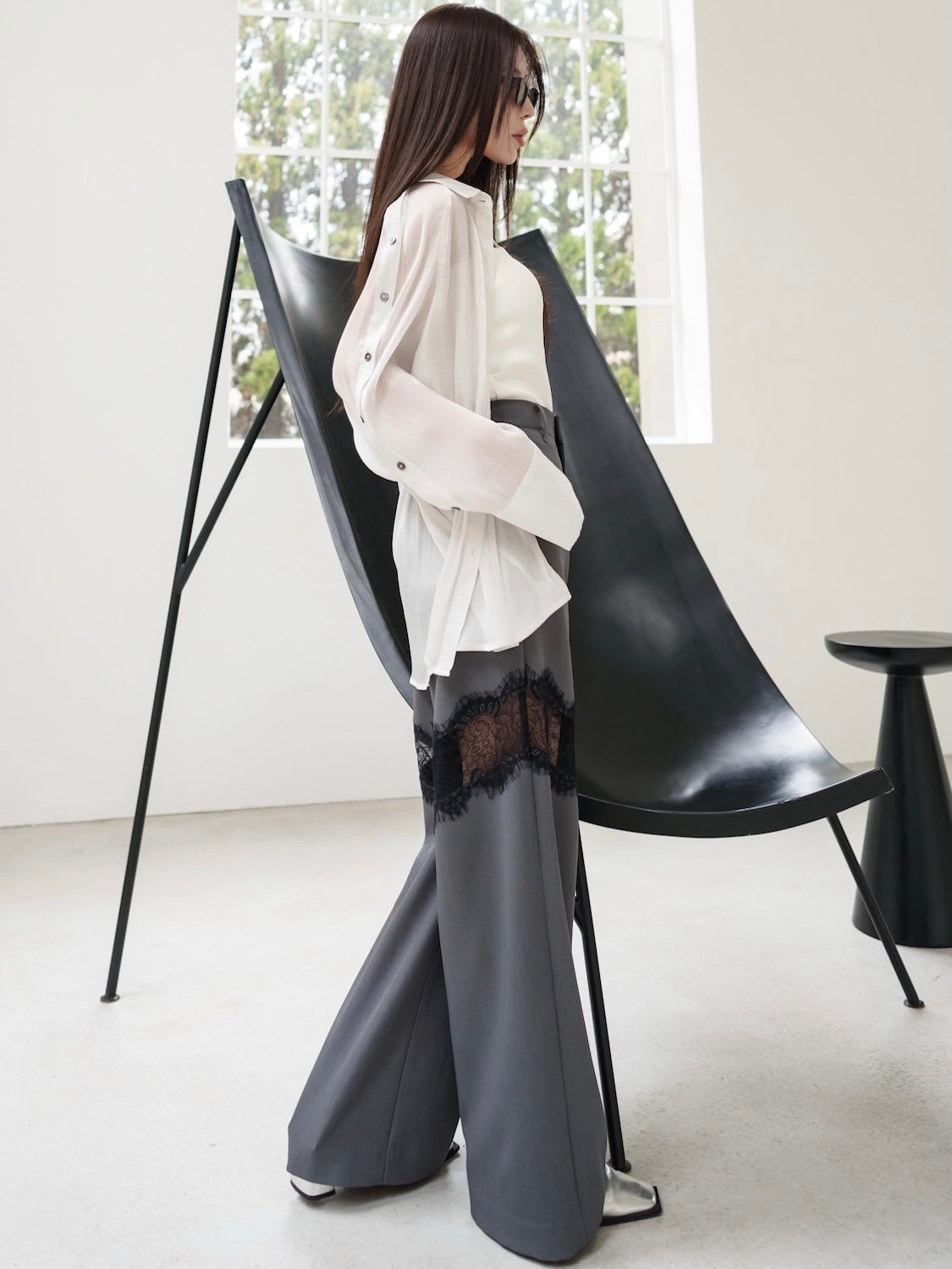 Lace Switch Wide Slacks