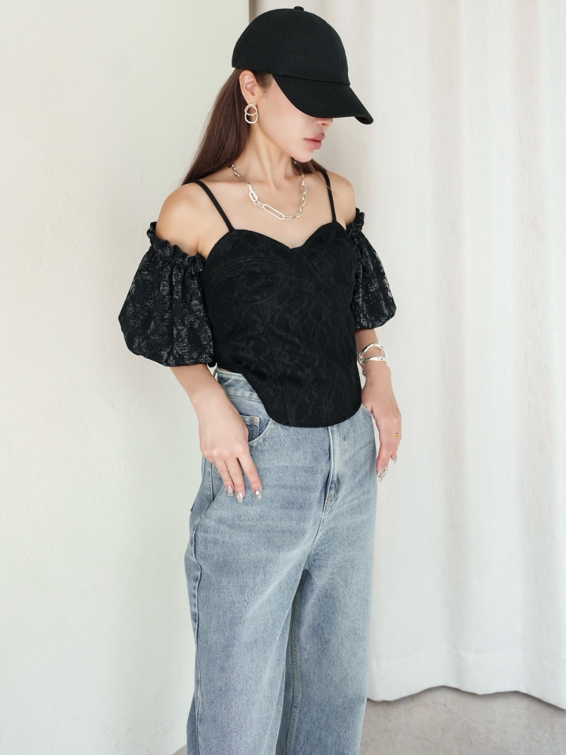 ウォッシュ ワイド プレーン Denim
