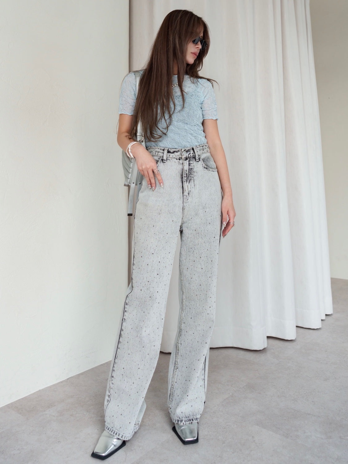 MODEL:159cm<br>COLOR:パールブルー