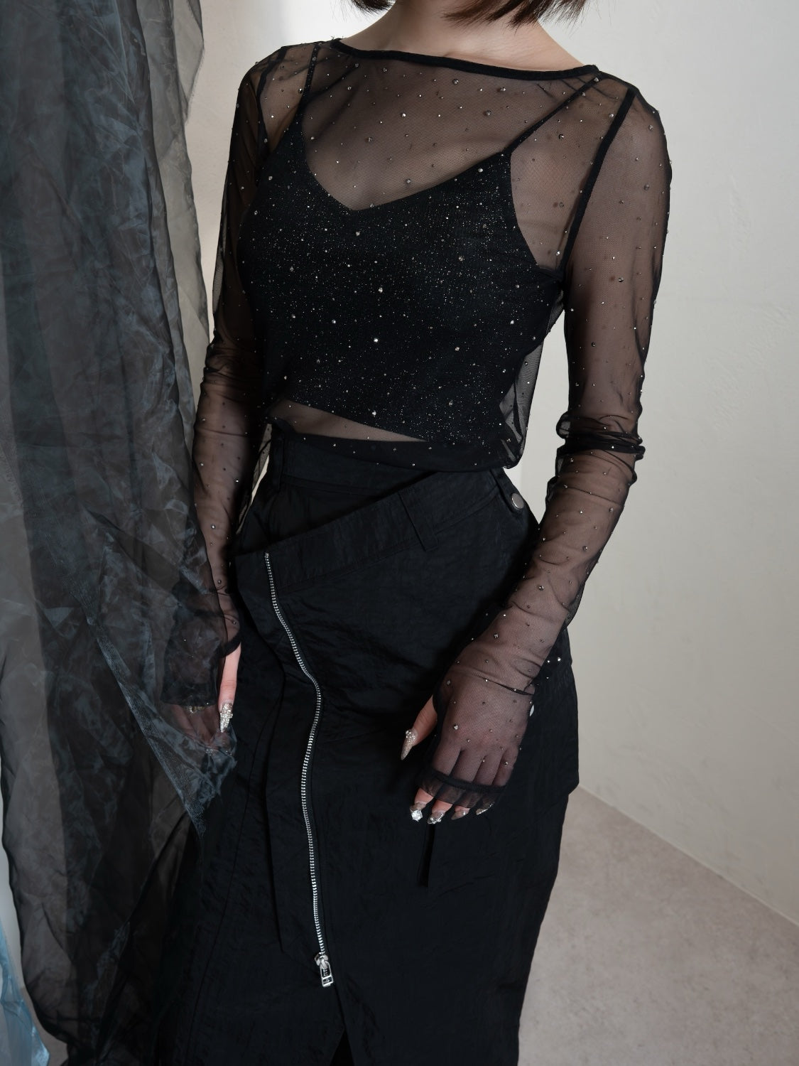 ストーン Sheer ロングスリーブ