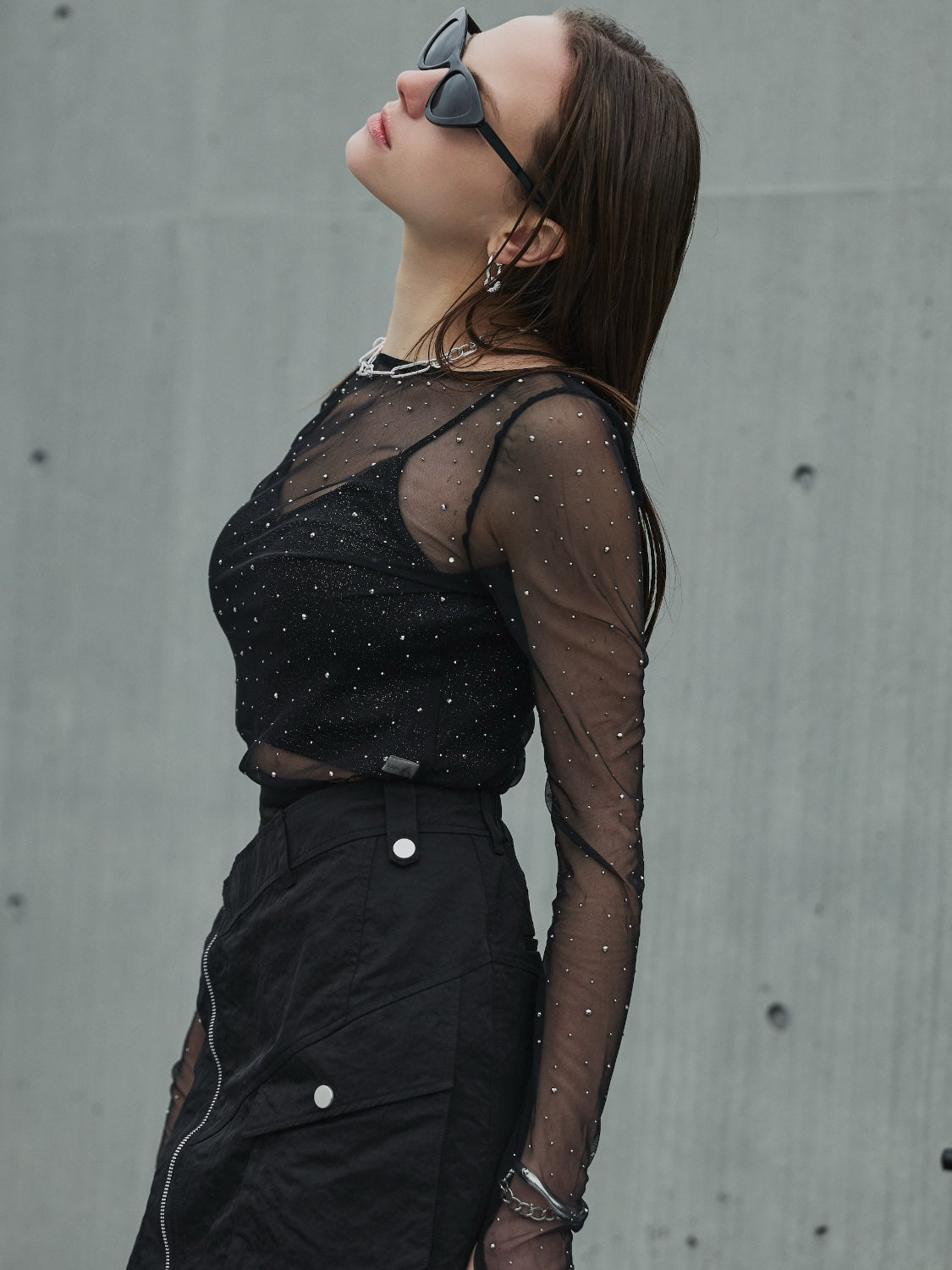 ストーン Sheer ロングスリーブ