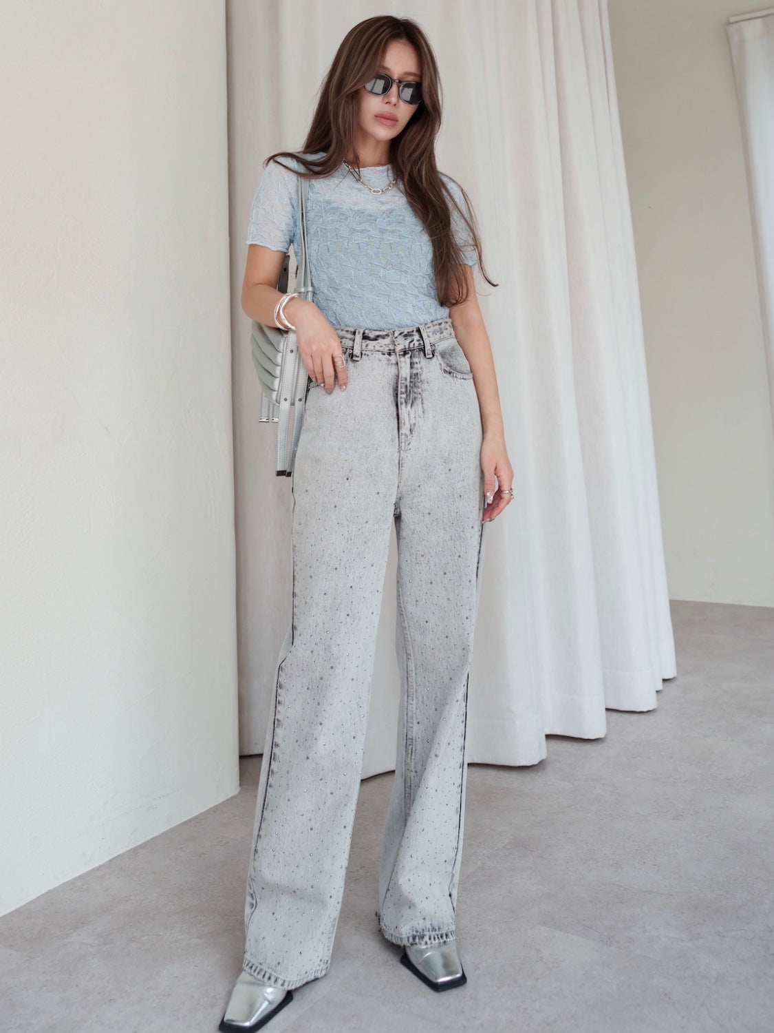 ランダムニット Sheer トップス