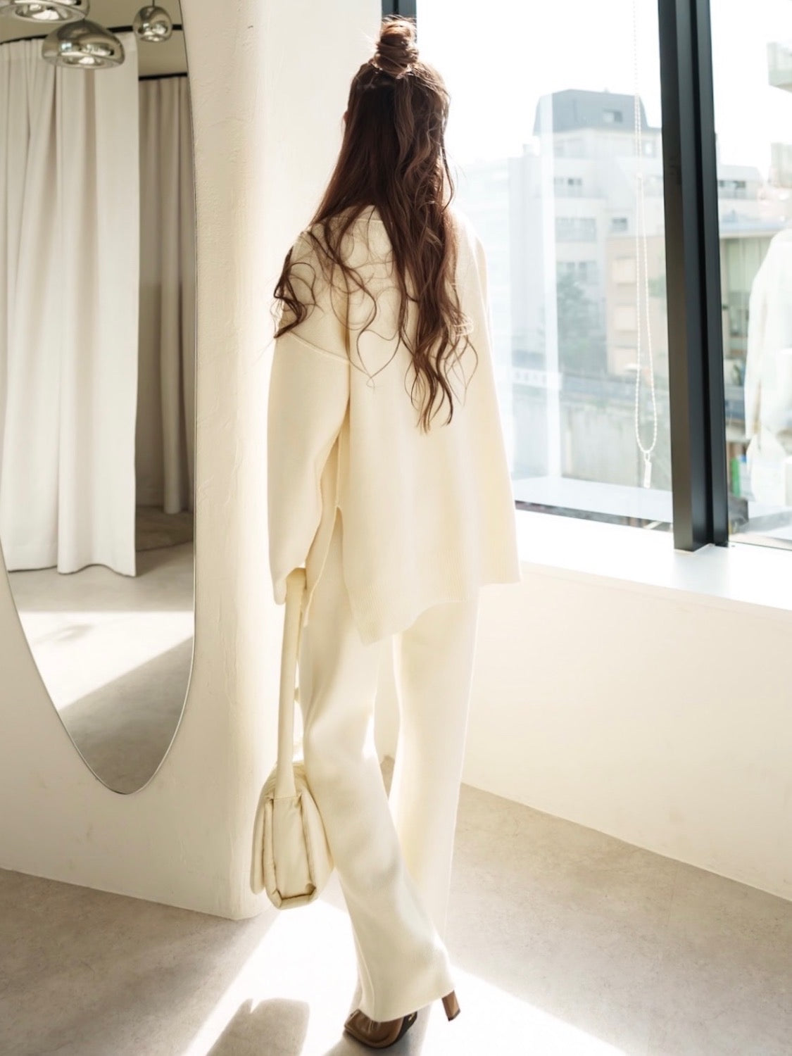 Eco-leather スクエア ショートブーツ