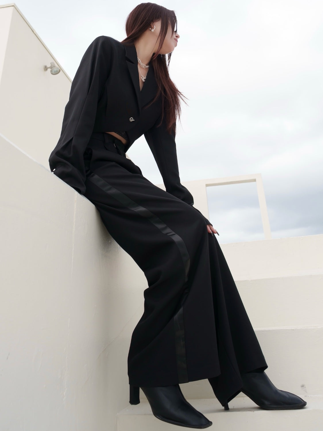 MODEL:159cm<br>
着用サイズ:0