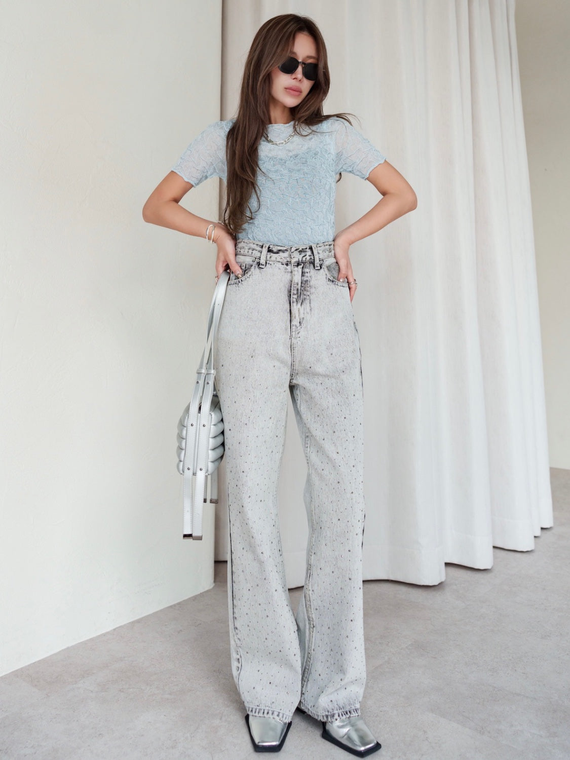 ランダムニット Sheer トップス