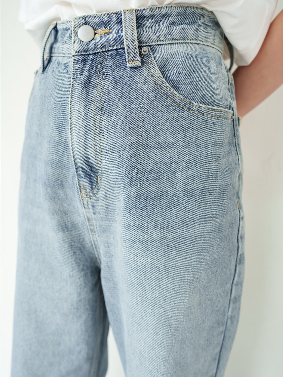 ウォッシュ ワイド プレーン Denim