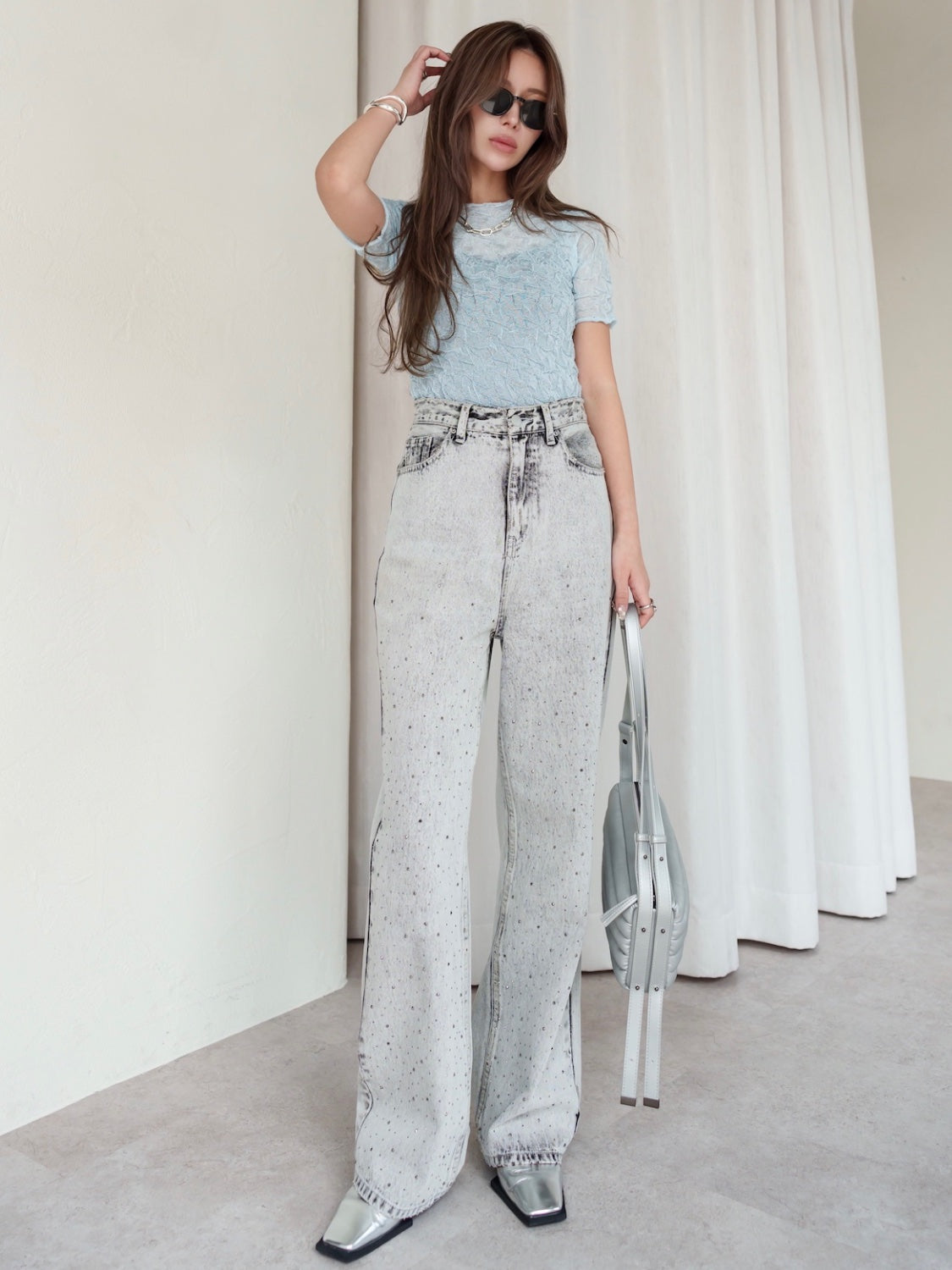 ランダムニット Sheer トップス