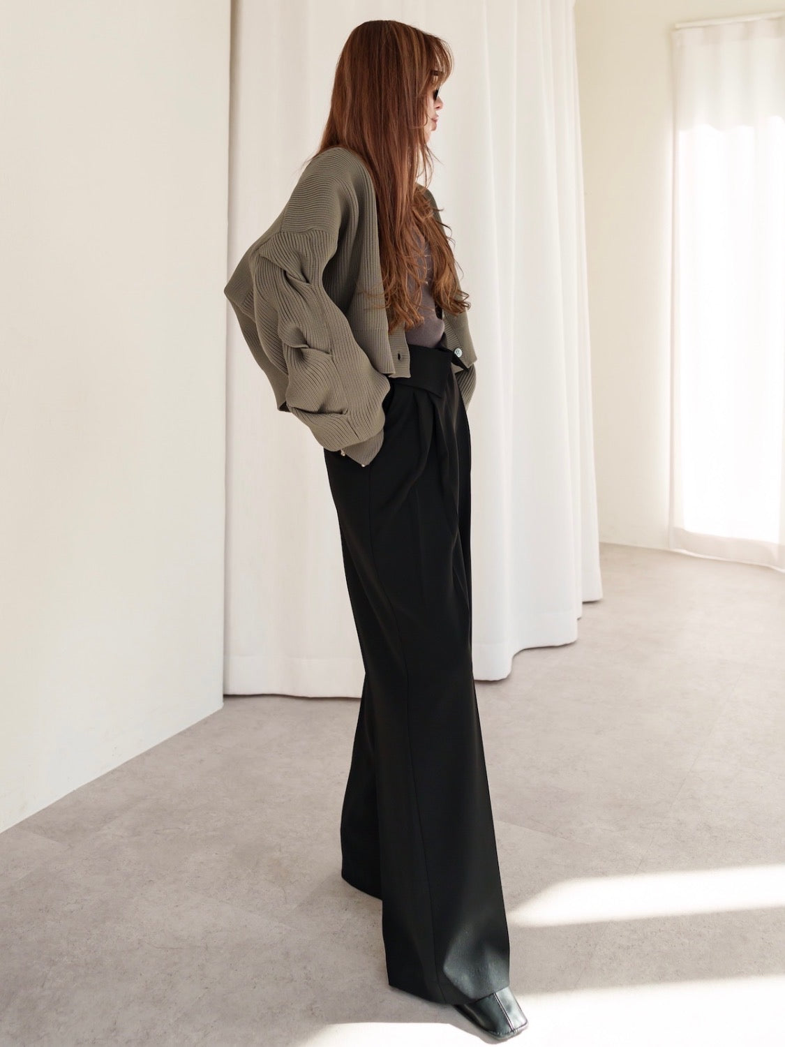 Design Waist Wide Pants