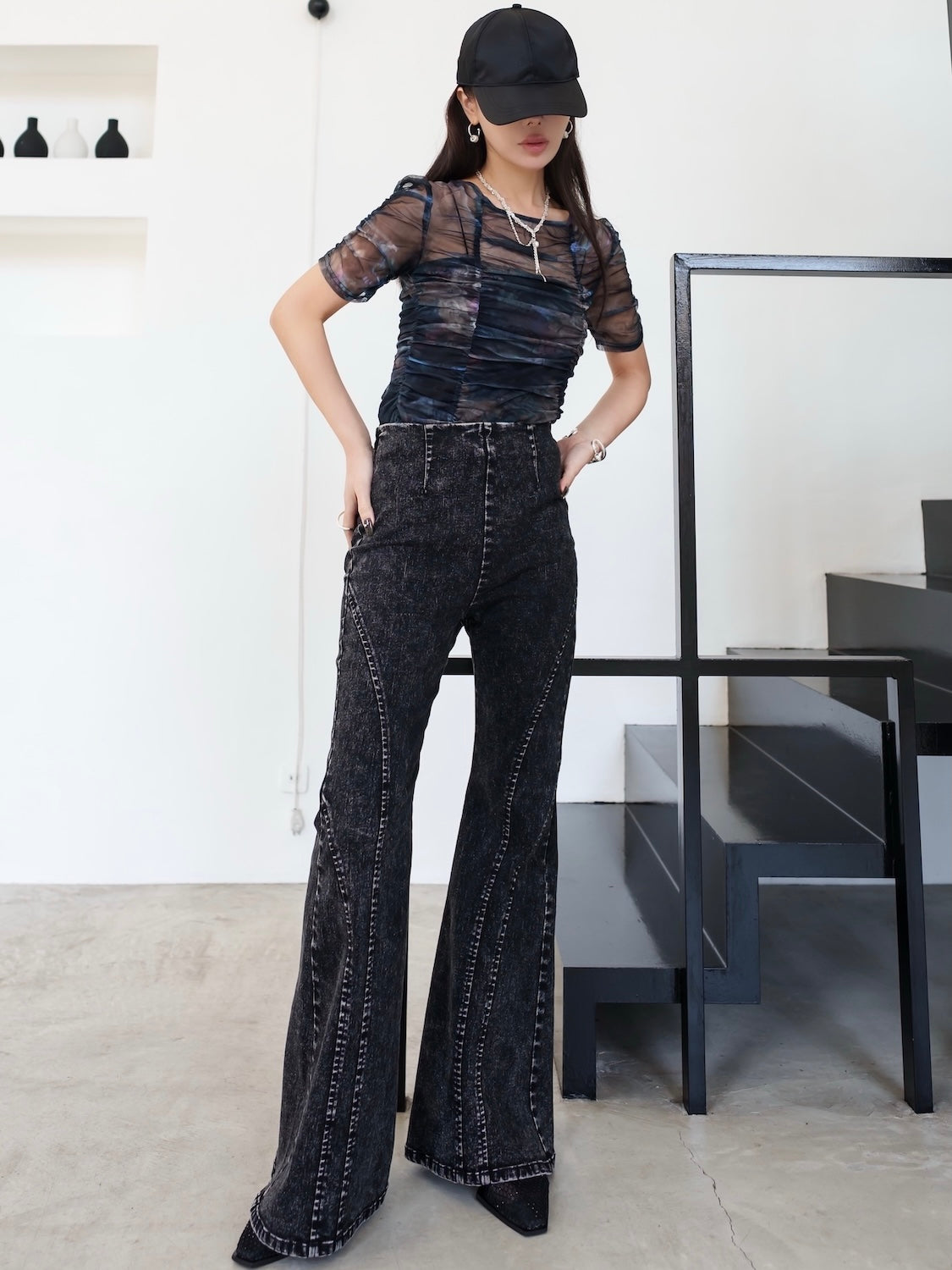 MODEL:159cm<br>着用サイズ:0<br>COLOR:ブラック