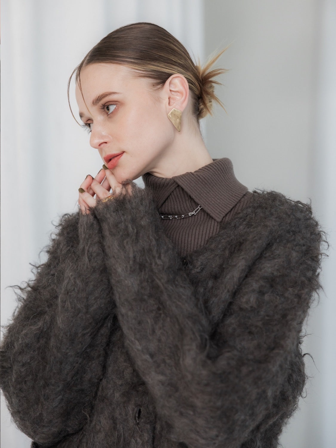 Slit Turtle Knit Top
