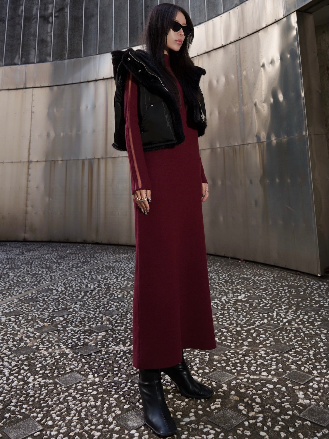 2Way リバーシブル ショート Fur ベスト