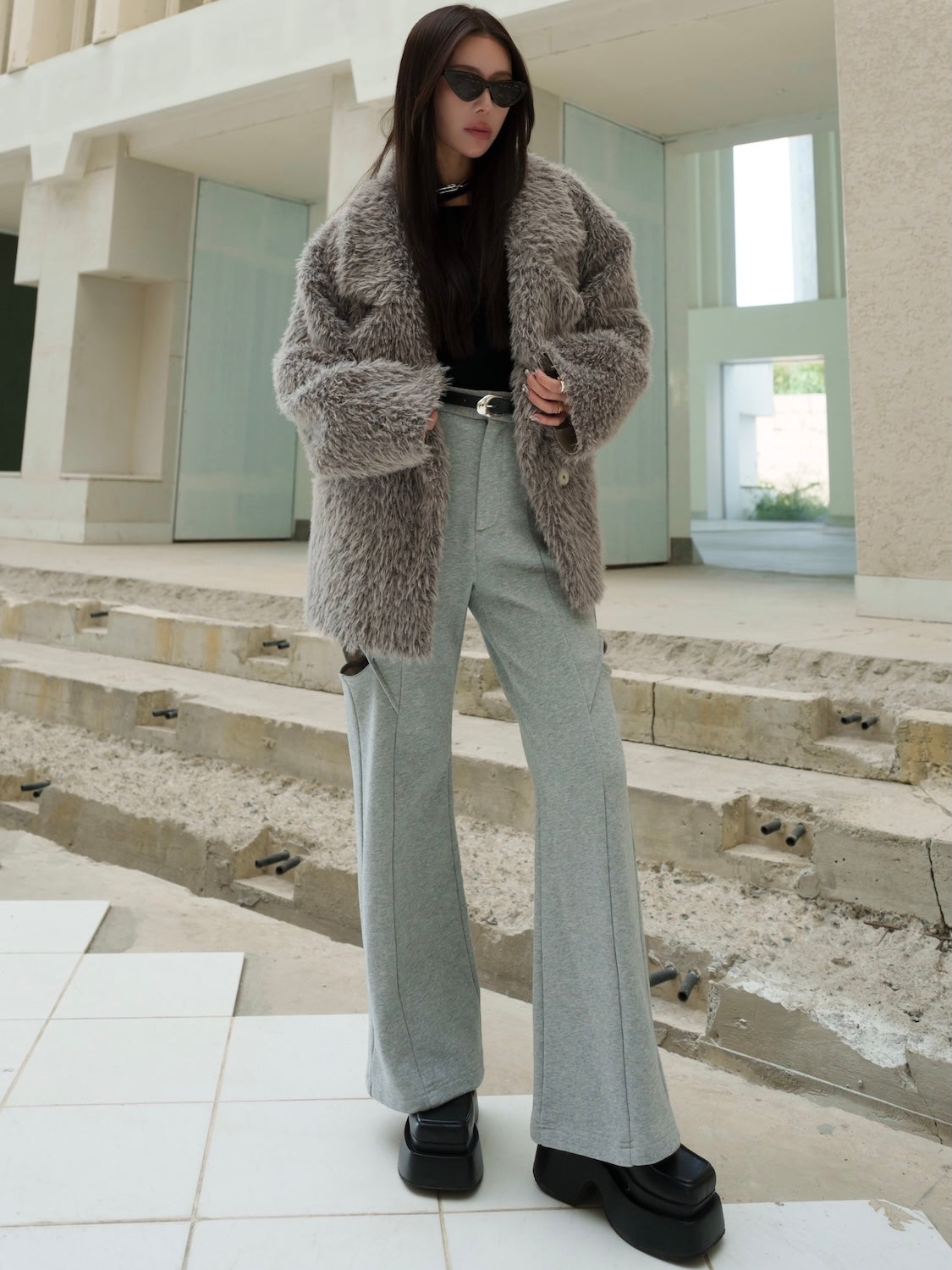 Suede ボンディング Fur コート