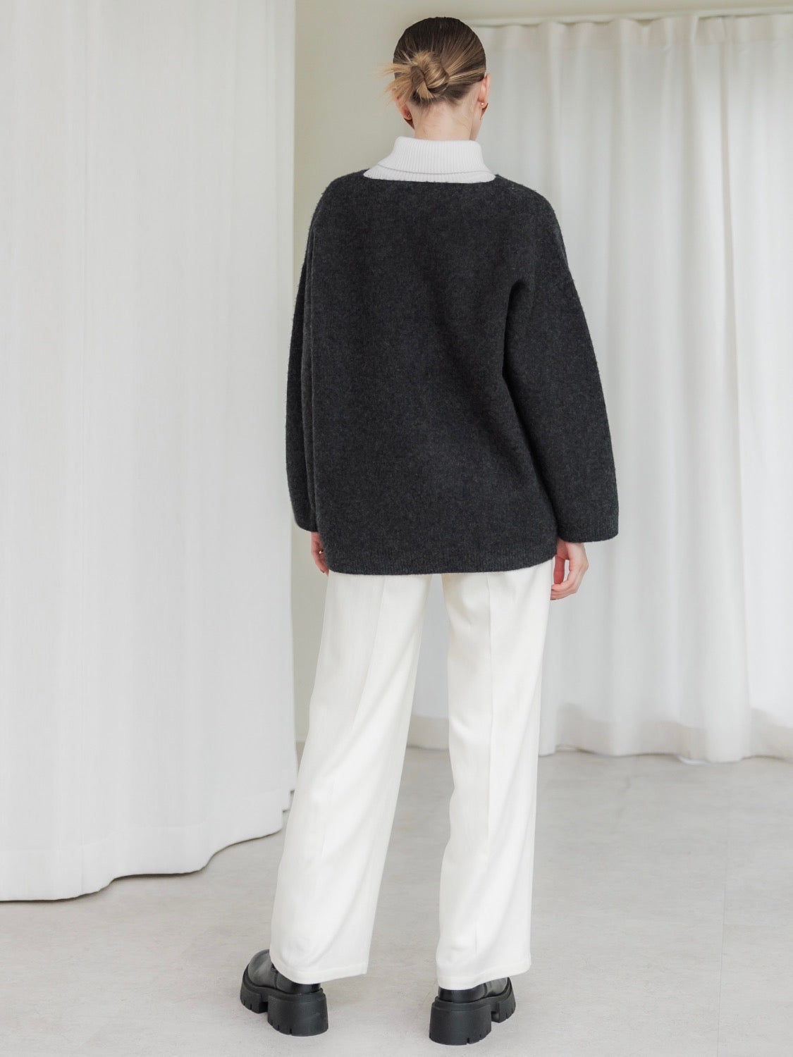 Wool ツイル ワイド スラックス