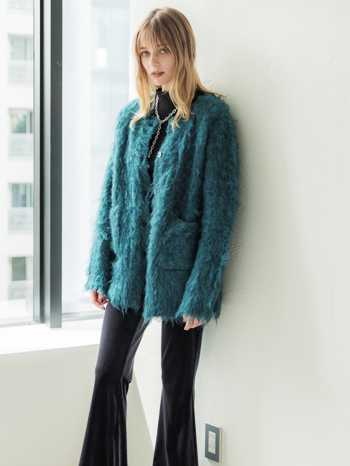 Wool Fur Cardigan