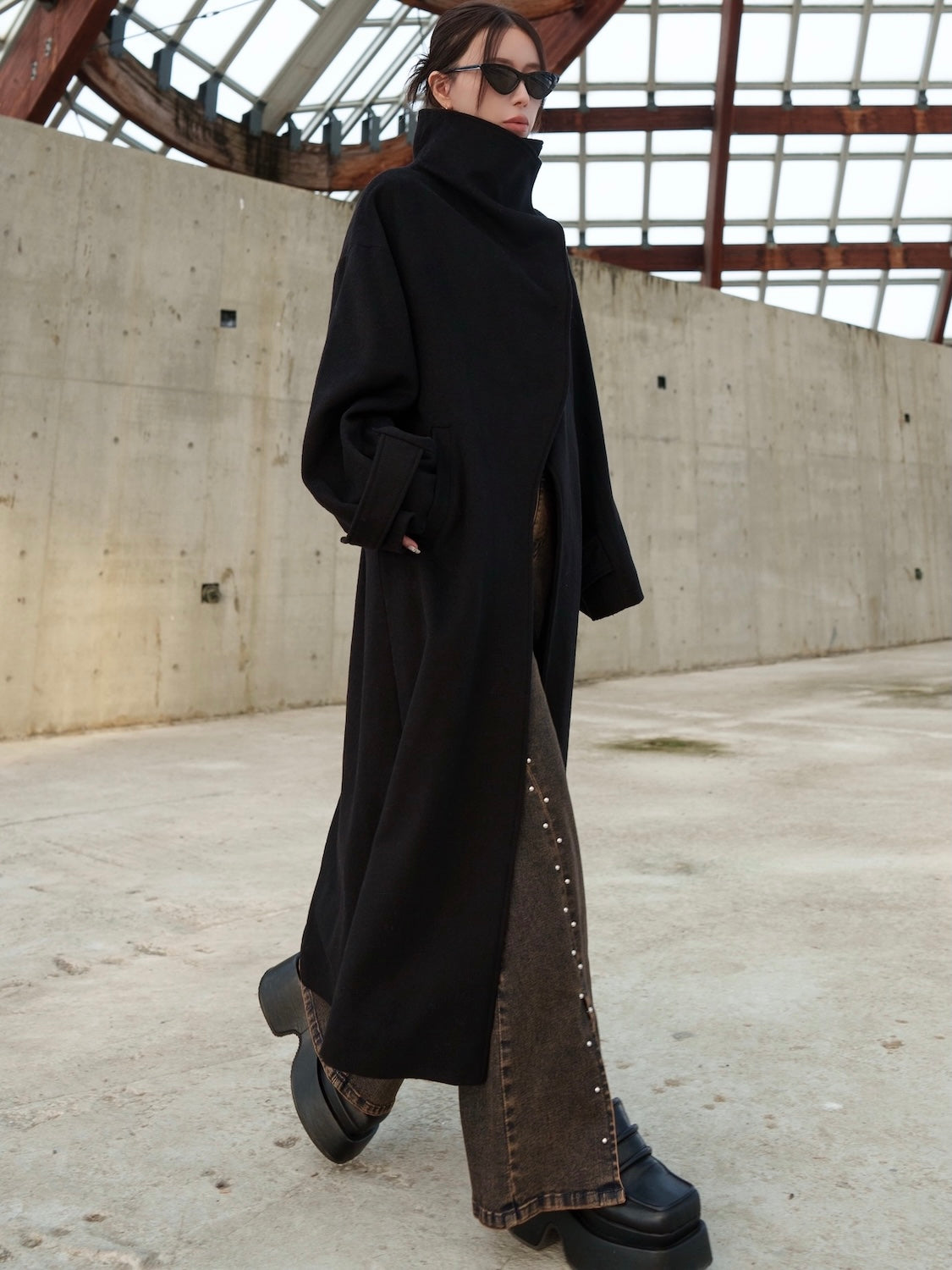 フロントカット スタンド WOOL コート