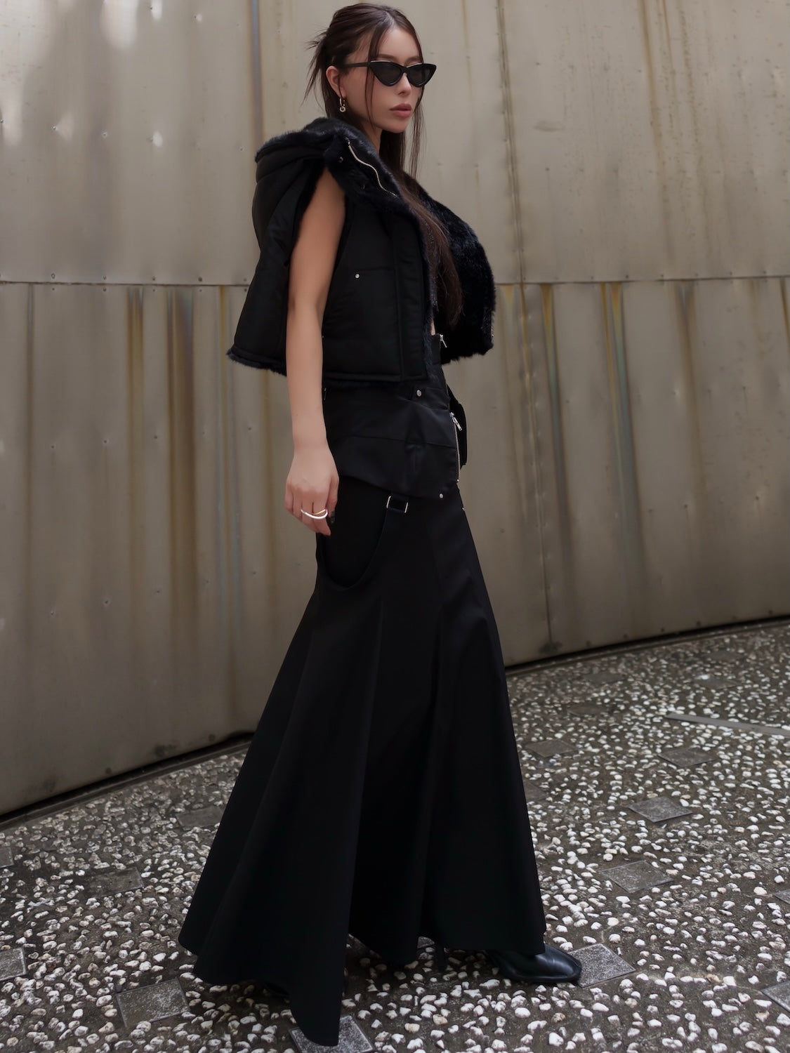 2Way リバーシブル ショート Fur ベスト