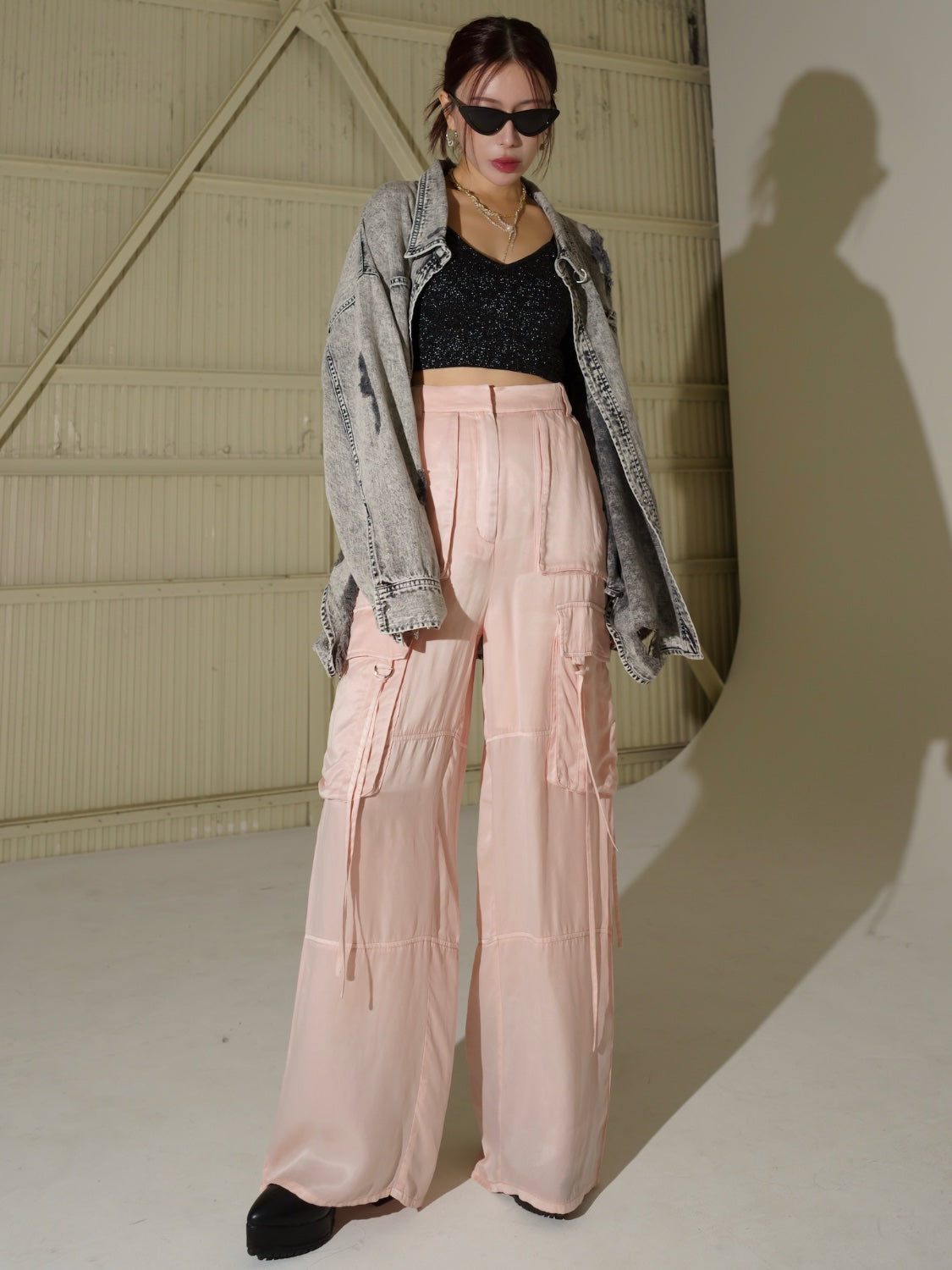 2WAY ダメージ DENIMシャツ
