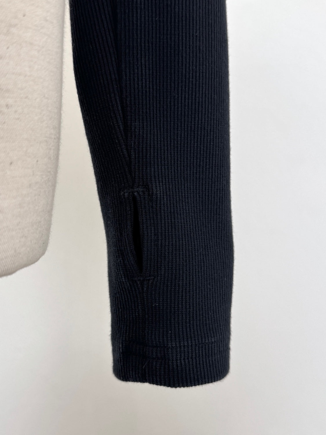 Washed リブ フロントZip フーディー