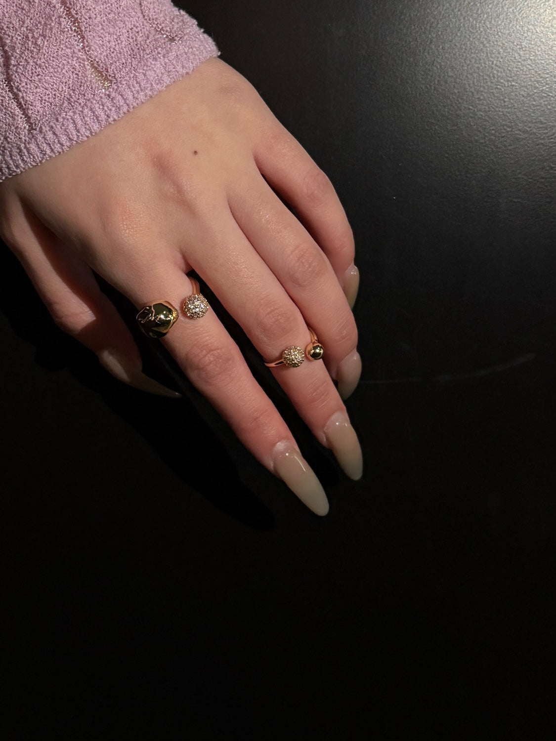 Twin ボール パヴェストーン Ring