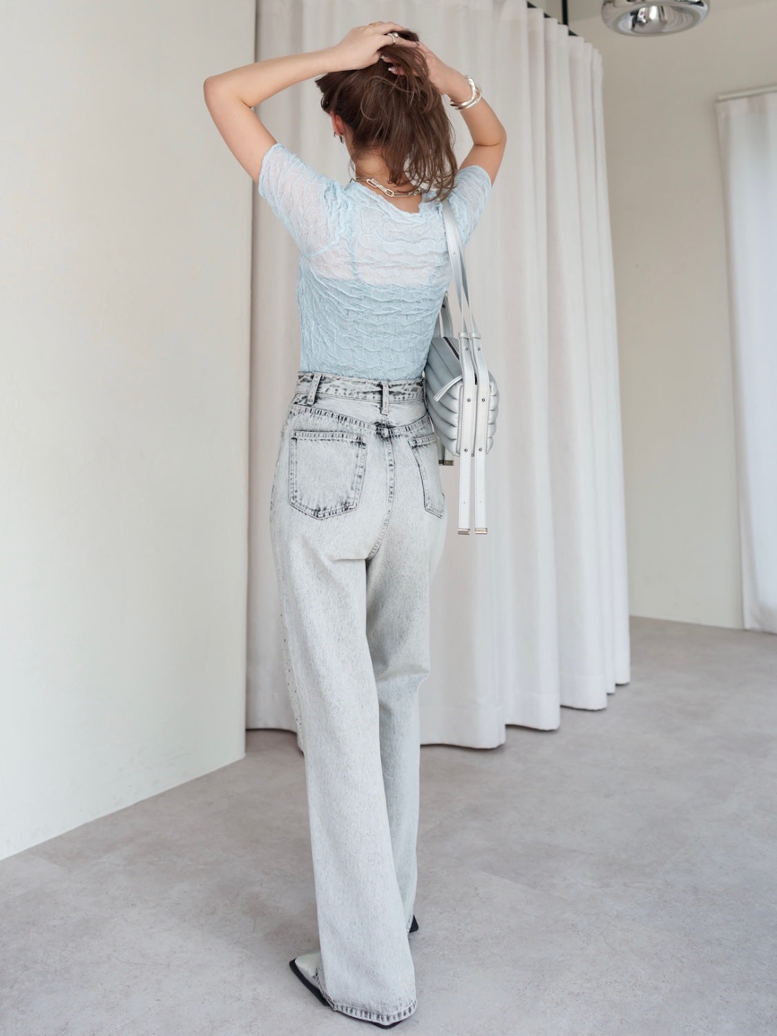 ランダムニット Sheer トップス