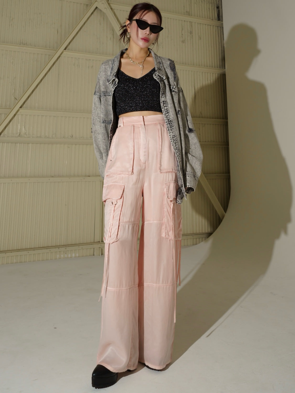 2WAY ダメージ DENIMシャツ