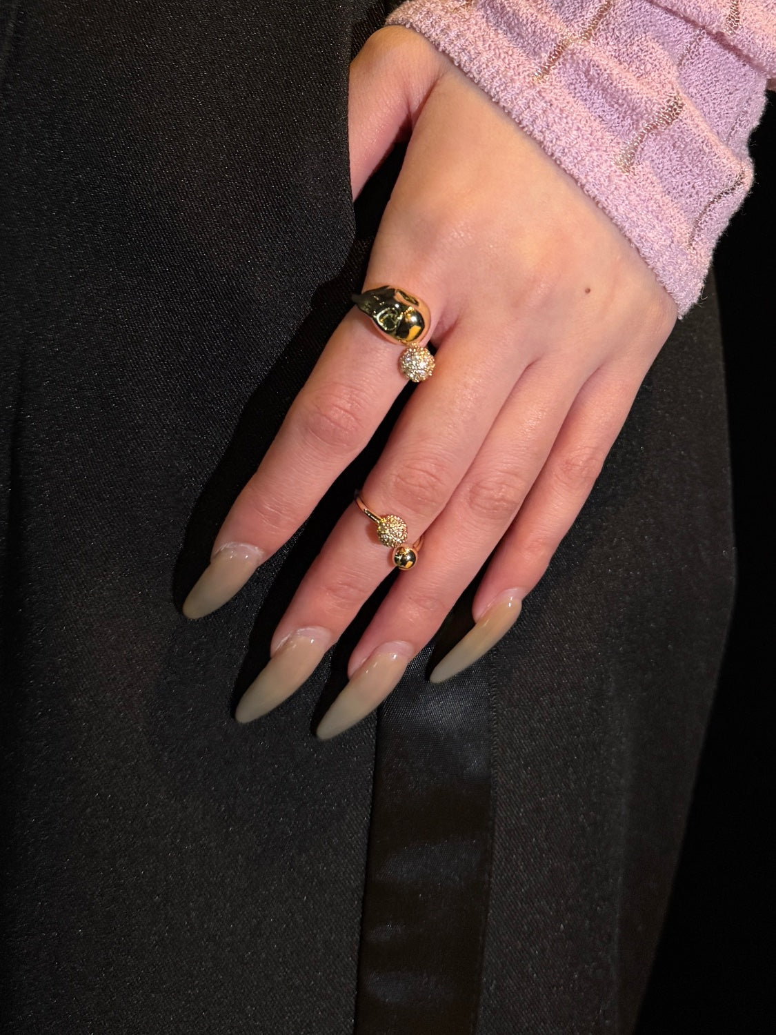 Twin ボール パヴェストーン Ring