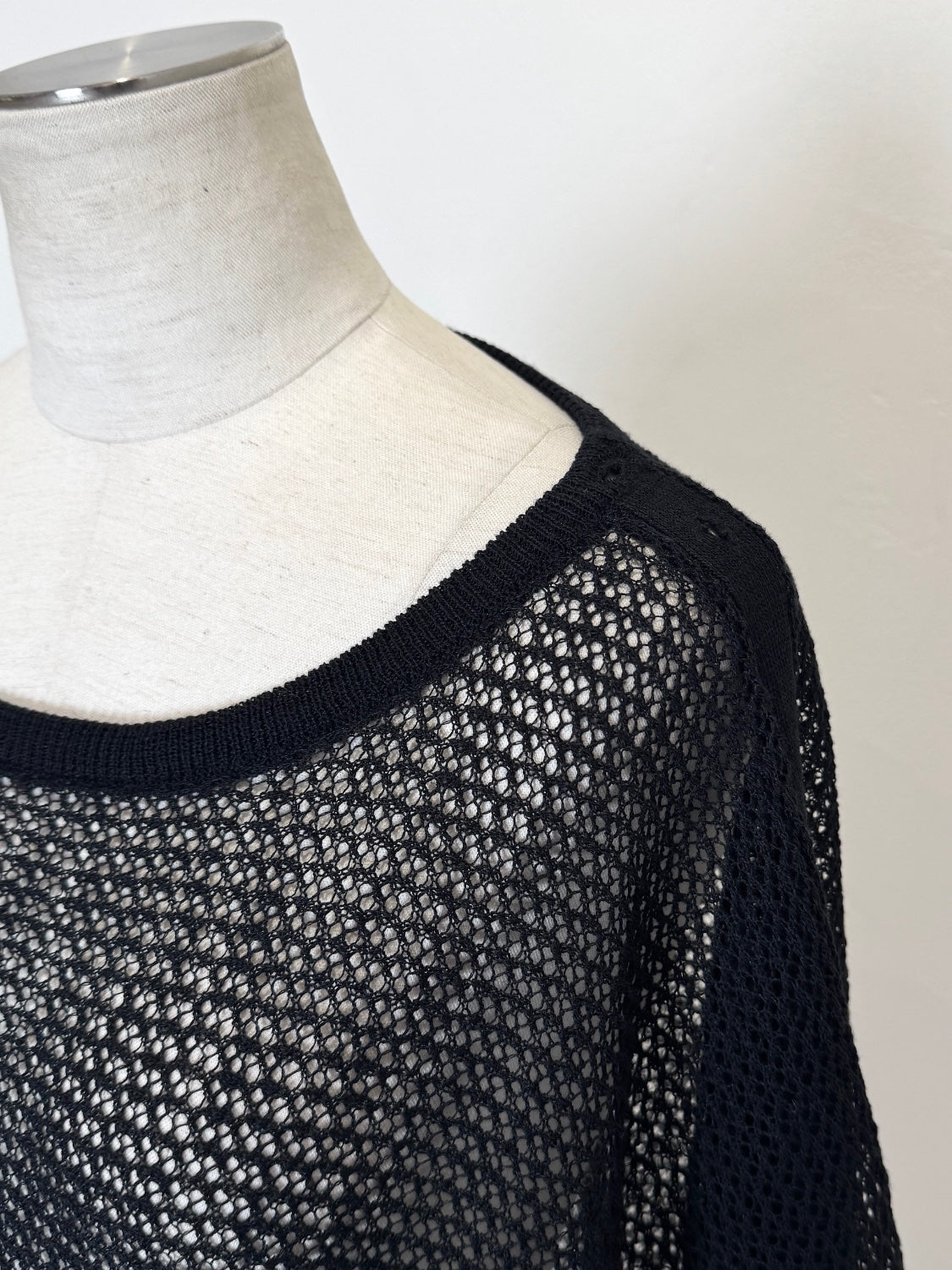 3ピース シアーメッシュ KNIT ポンチョ Set