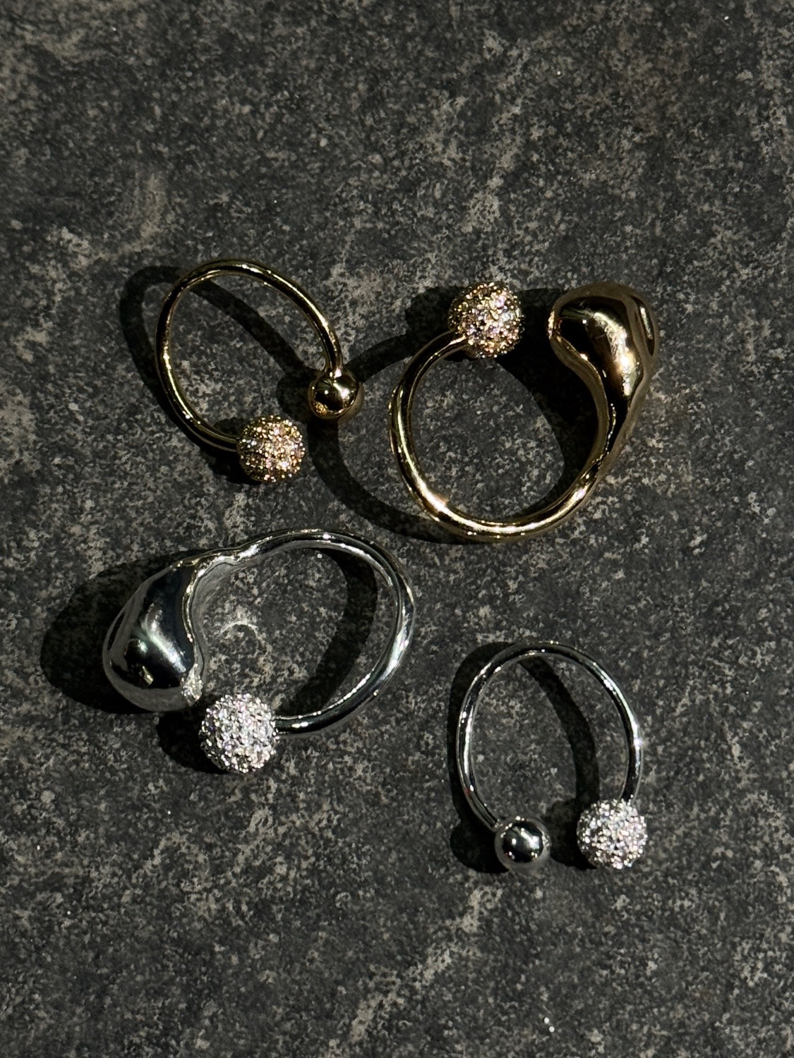 Twin ボール パヴェストーン Ring