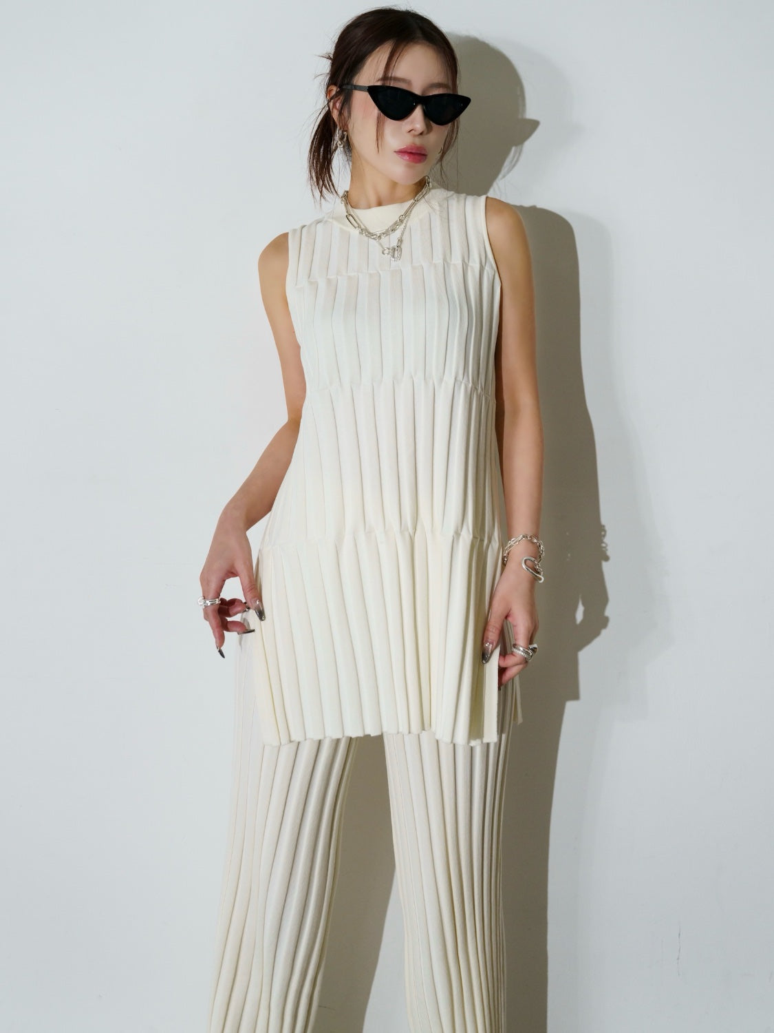 Multi ボーダー KNIT Set-up