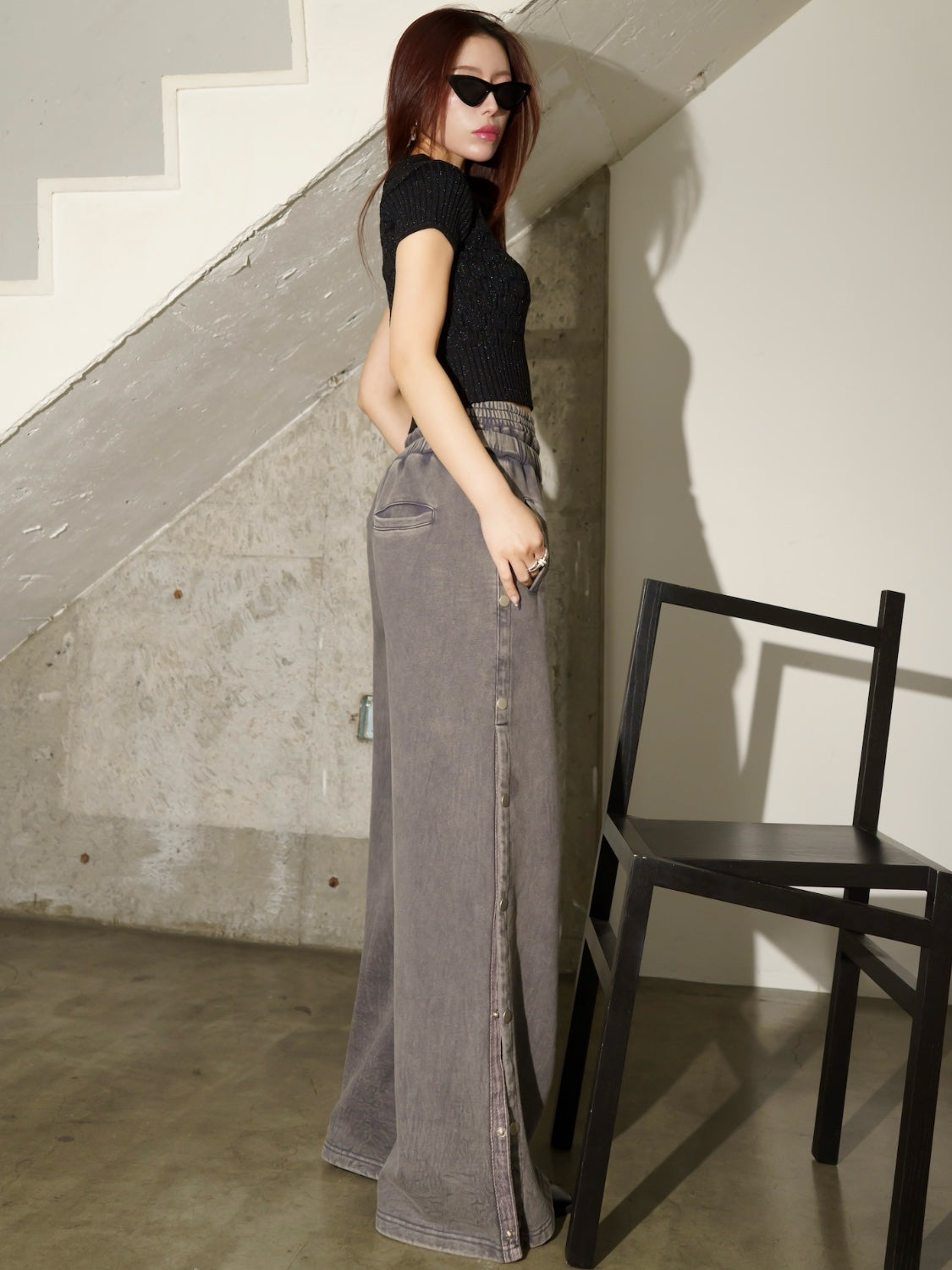 ラメ エンボス KNIT ポロシャツ