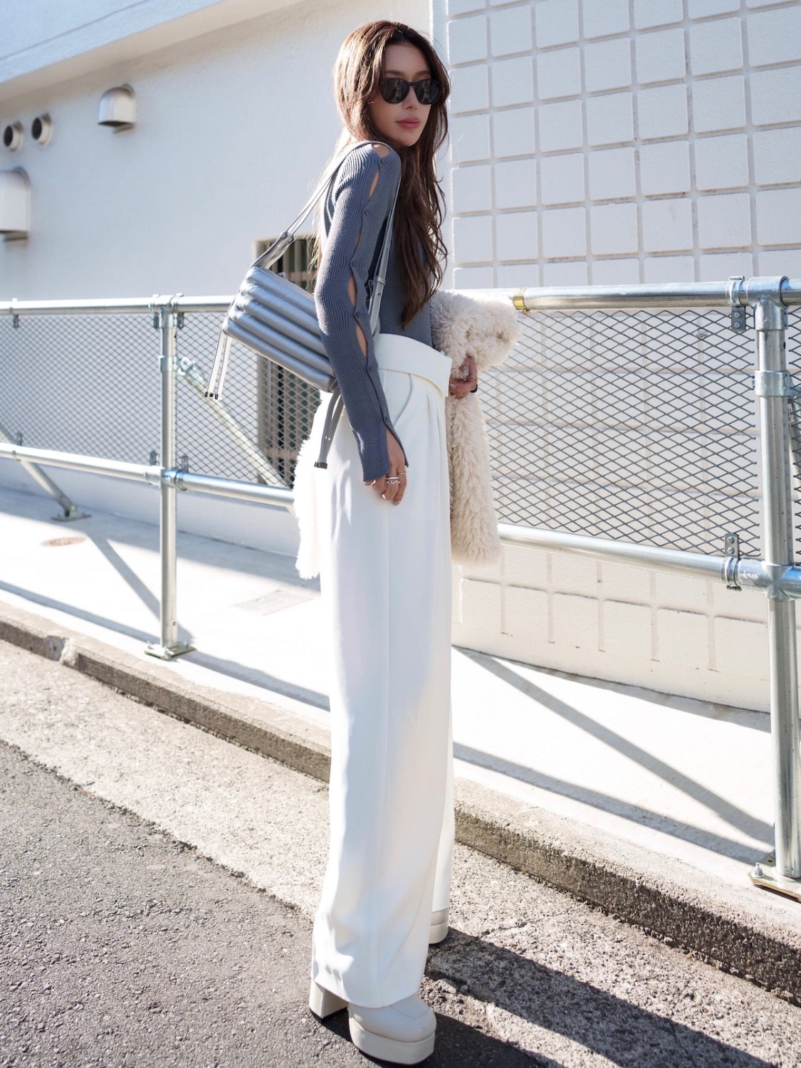 Design Waist Wide Pants
